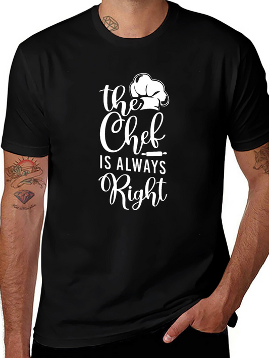 Camiseta Negra Chef Always Right