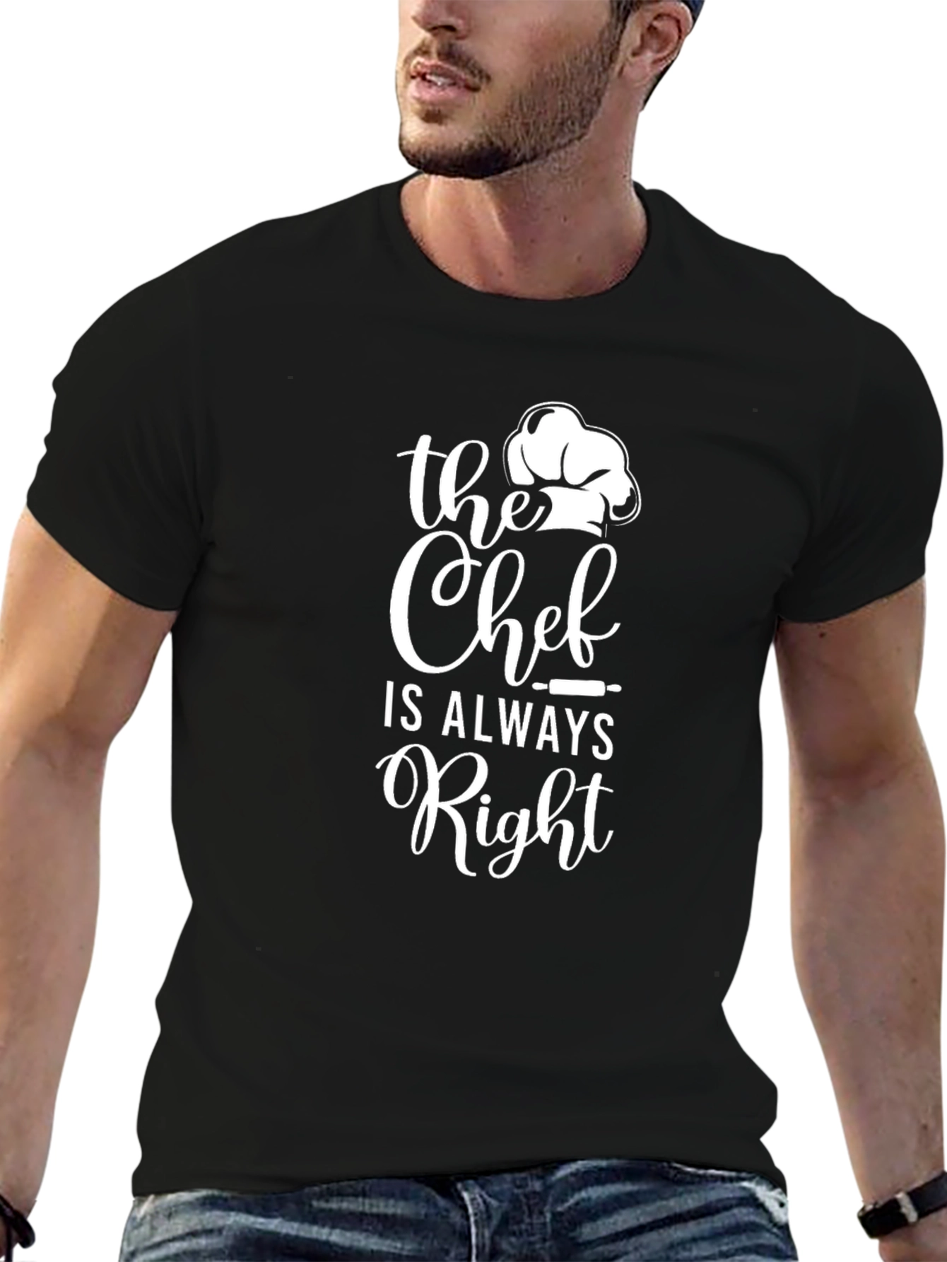 Camiseta Negra Chef Always Right