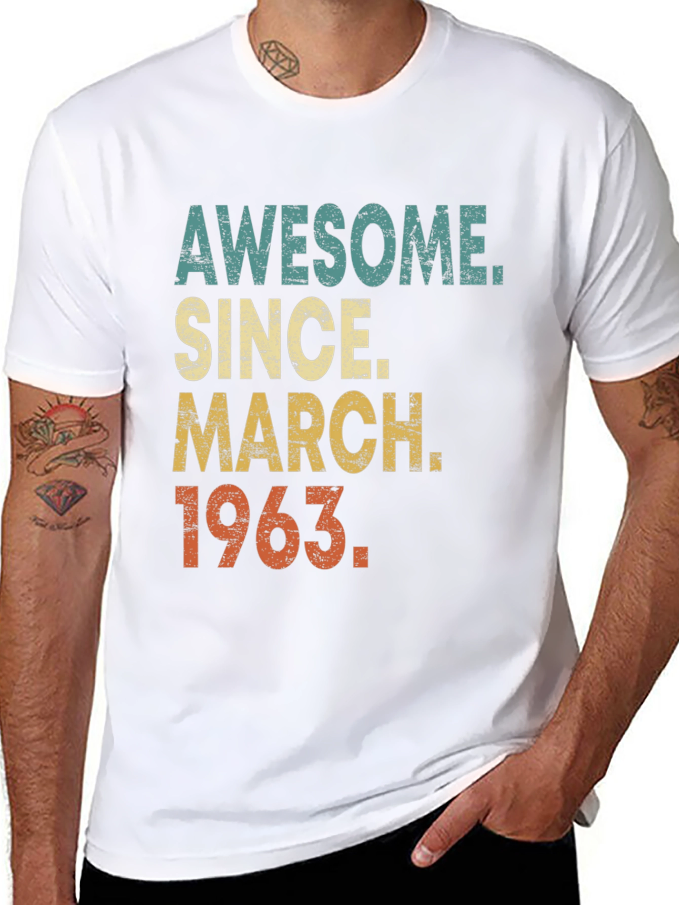 Camiseta Awesome Since March 1963