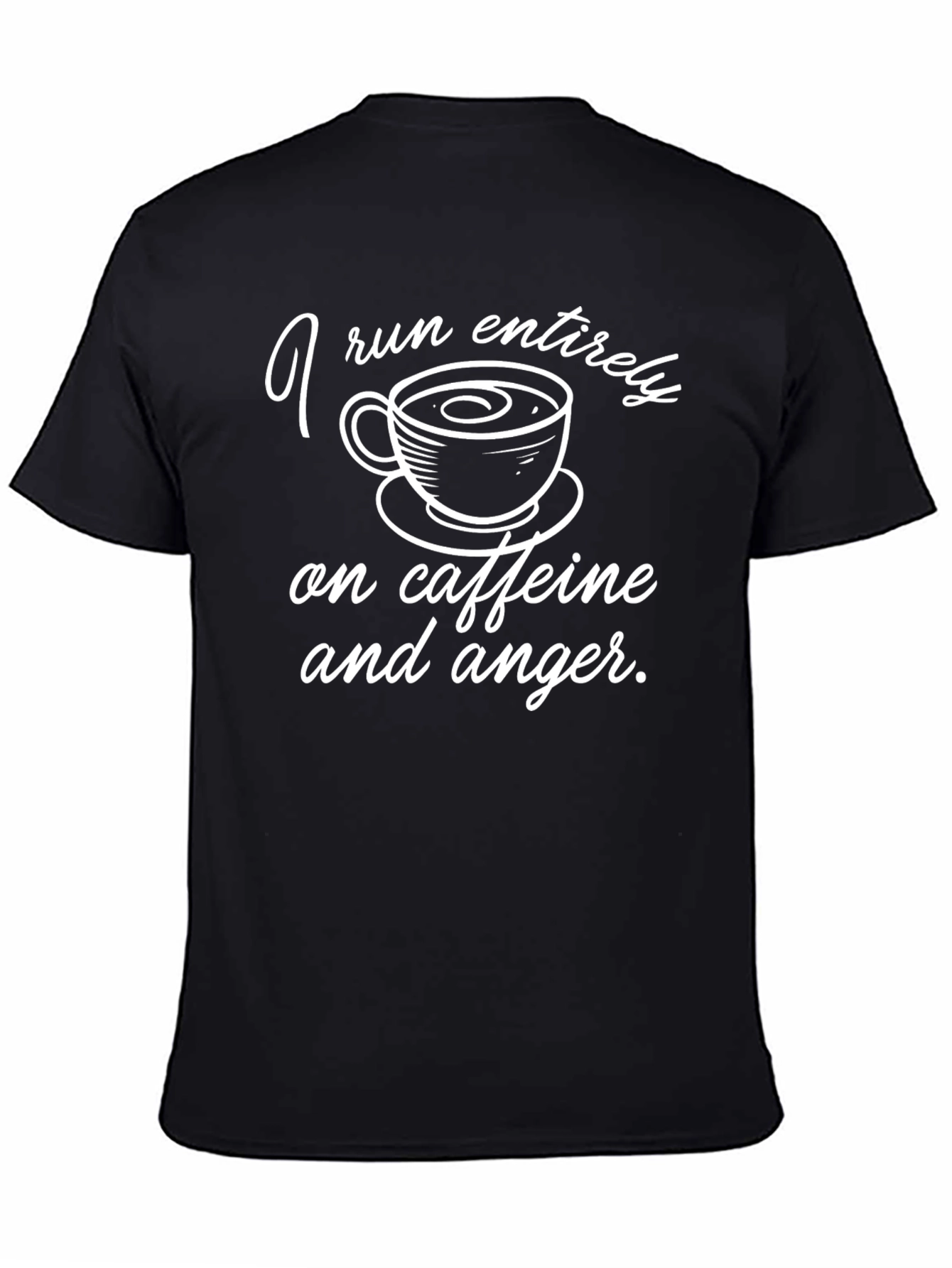 Camiseta Negra: Cafeína y Rabia