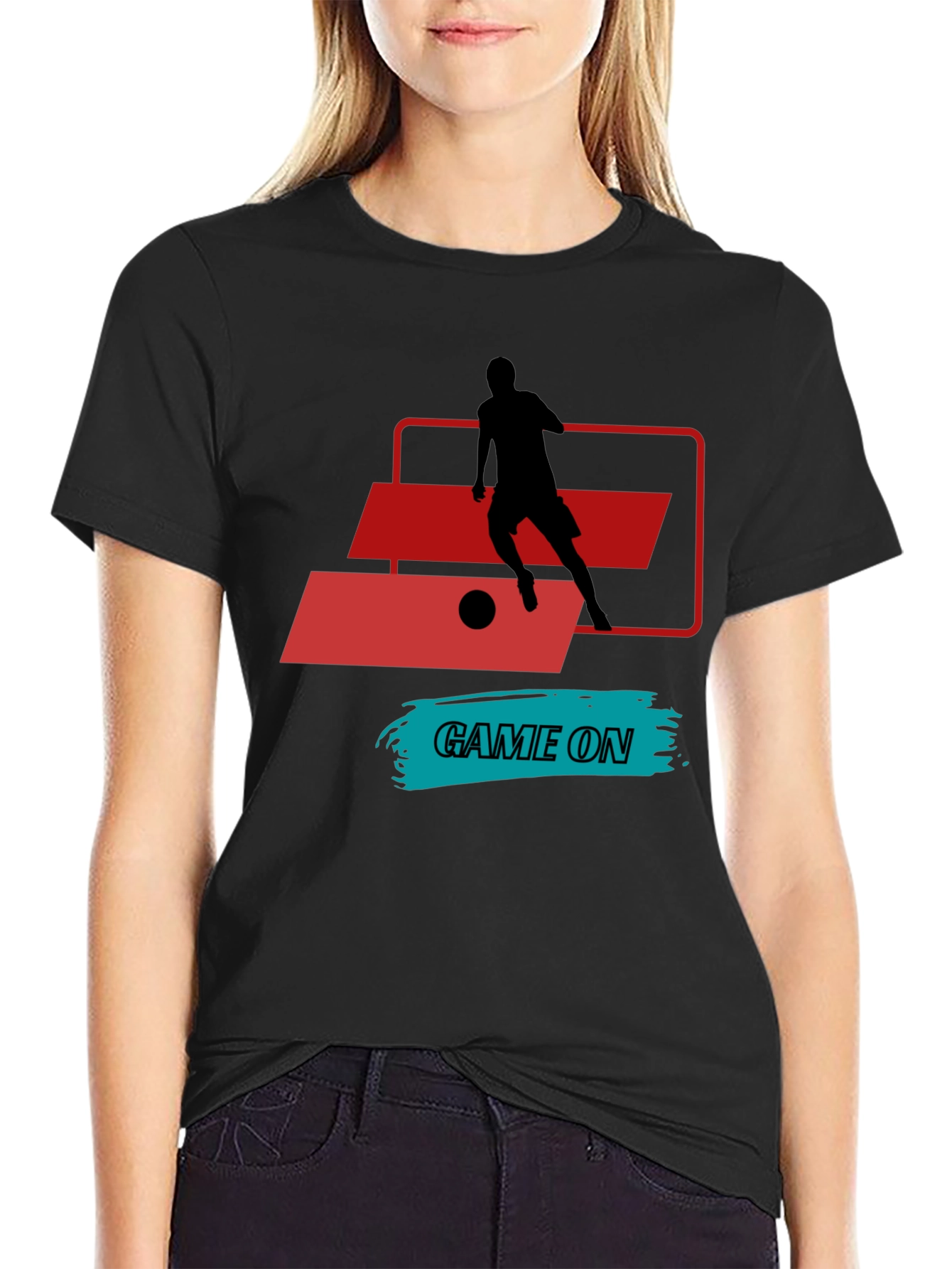 Camiseta Deportiva Negra - ¡Game On!
