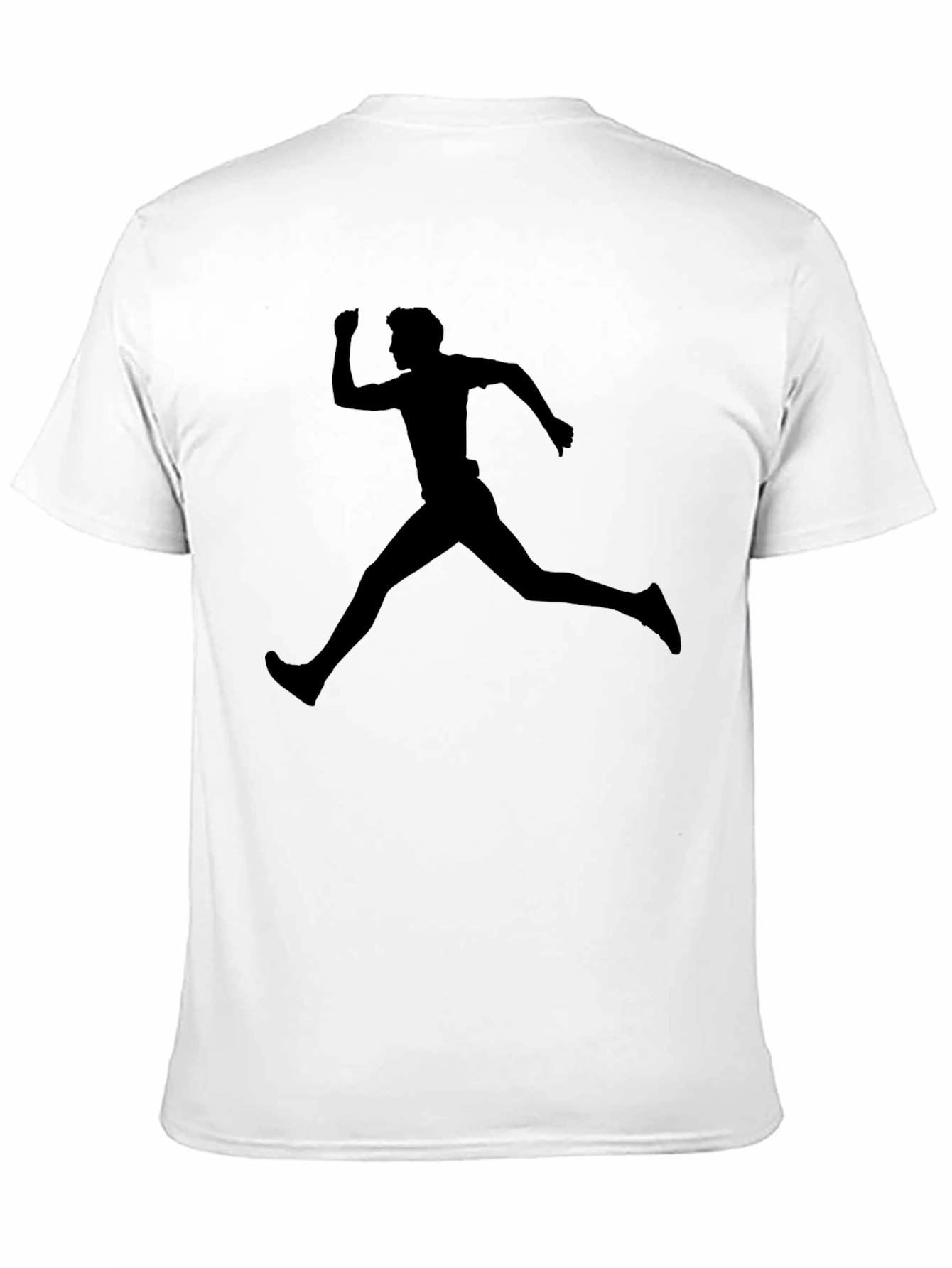 Camiseta Negra Hombre Silueta Corredor
