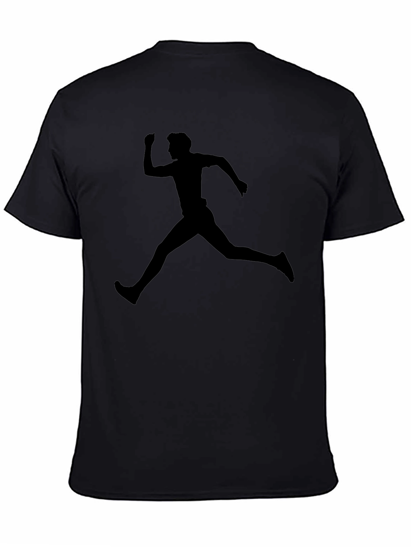 Camiseta Negra Hombre Silueta Corredor