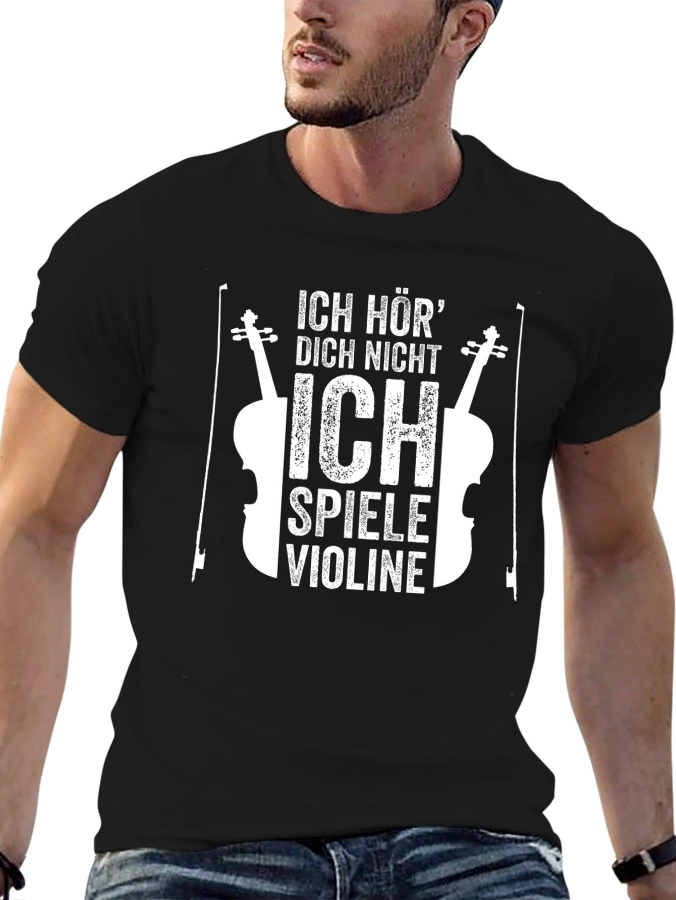 Camiseta Negra: ¡No Te Escucho Toco el Violín!