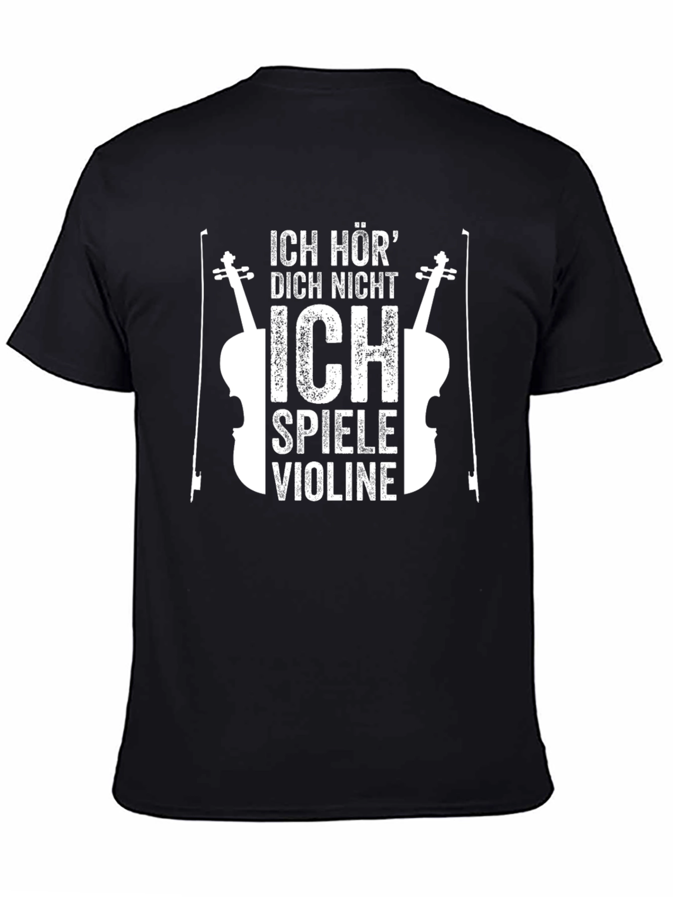 Camiseta Negra: ¡No Te Escucho Toco el Violín!