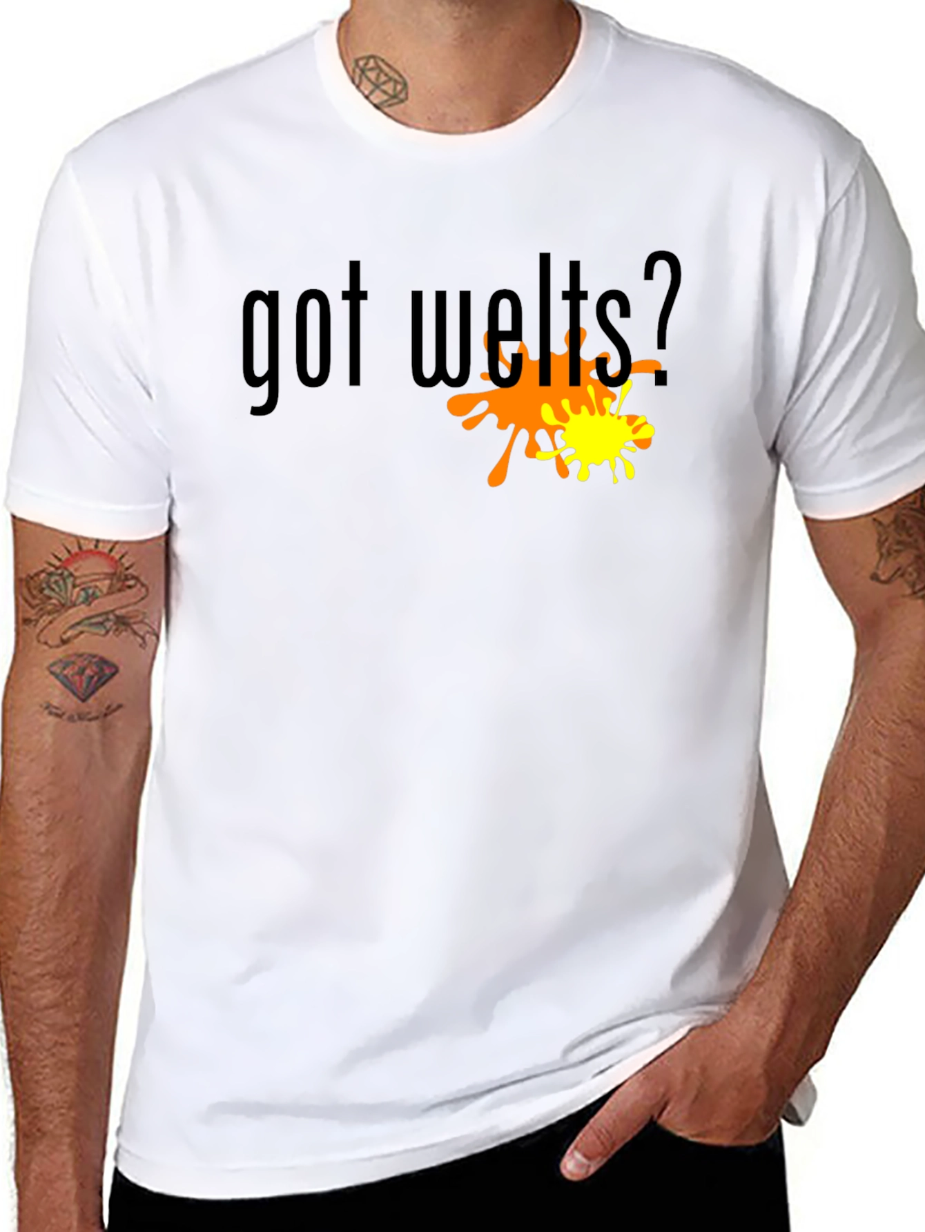 Camiseta Negra Got Welts? con Diseño Gráfico