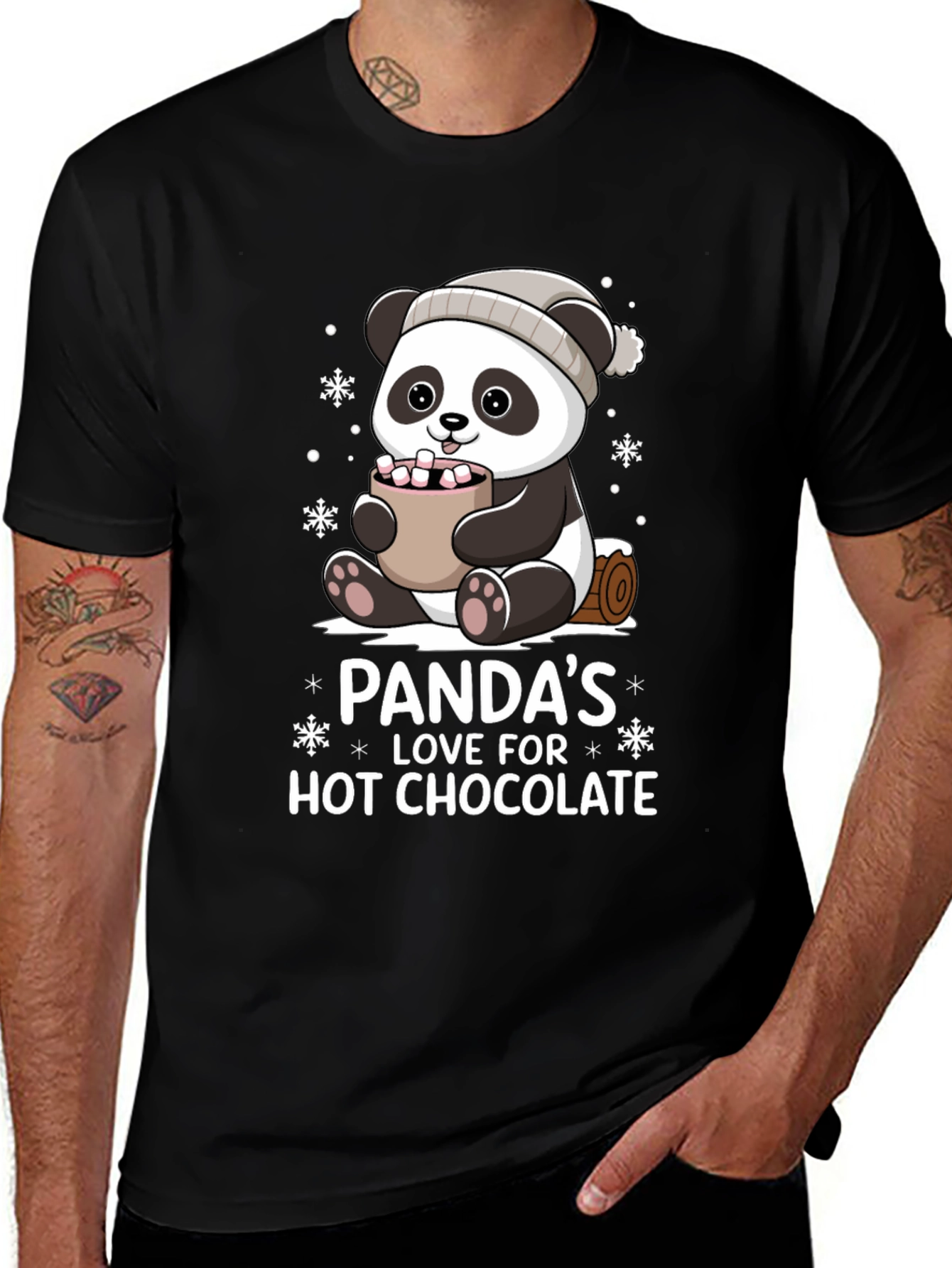 Camiseta Panda Amor Chocolate Caliente