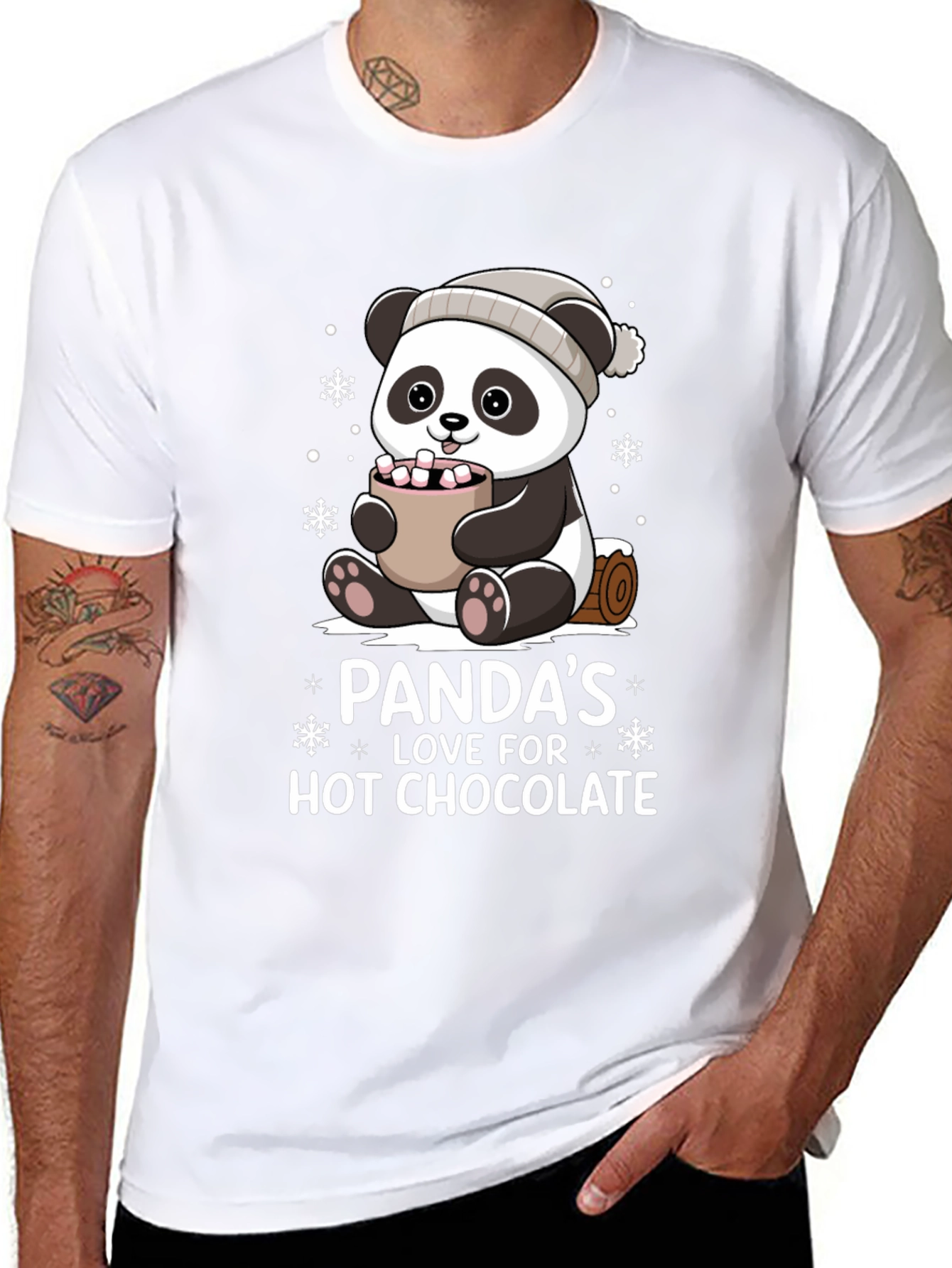 Camiseta Panda Amor Chocolate Caliente
