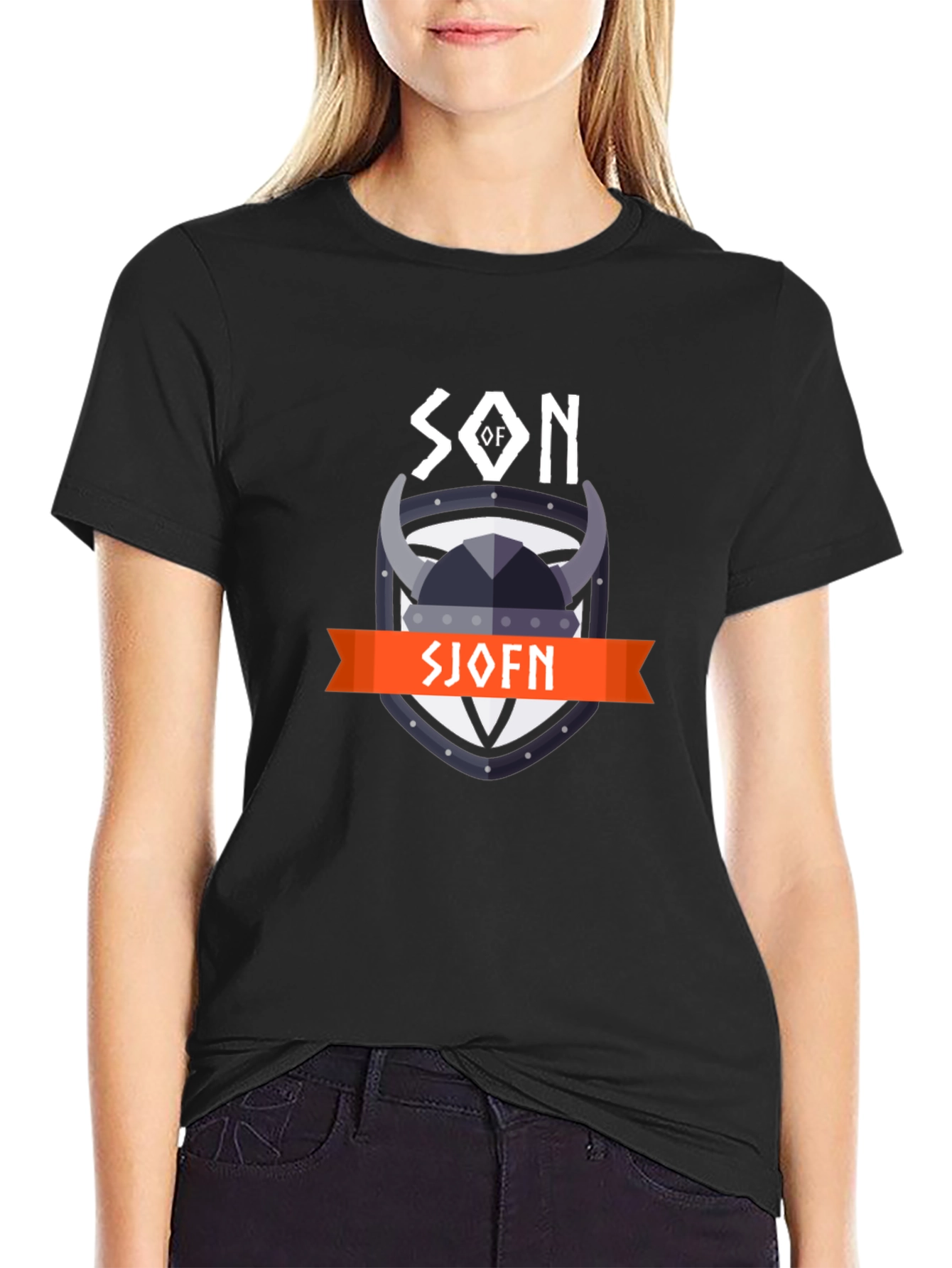 Camiseta Negra Hijo de Sjofn Vikinga