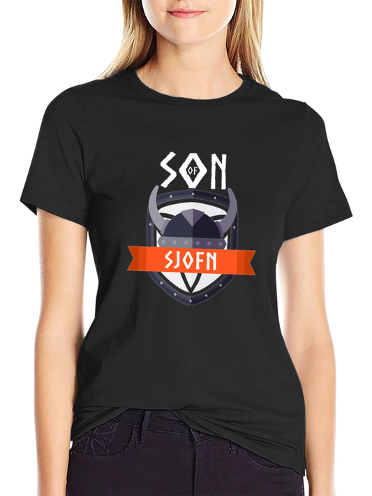 Camiseta Negra Hijo de Sjofn Vikinga