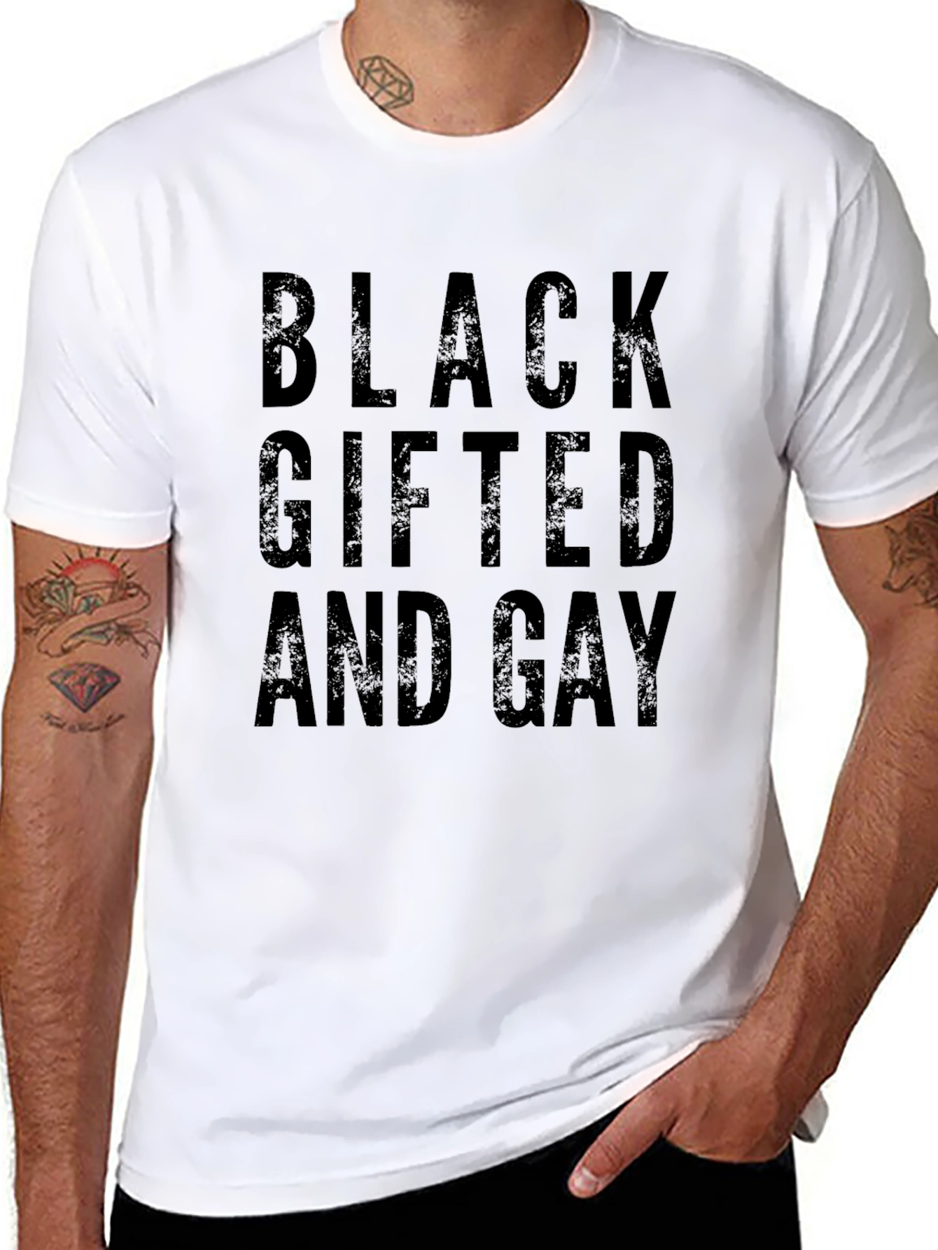 Camiseta Negra Black Gifted and Gay