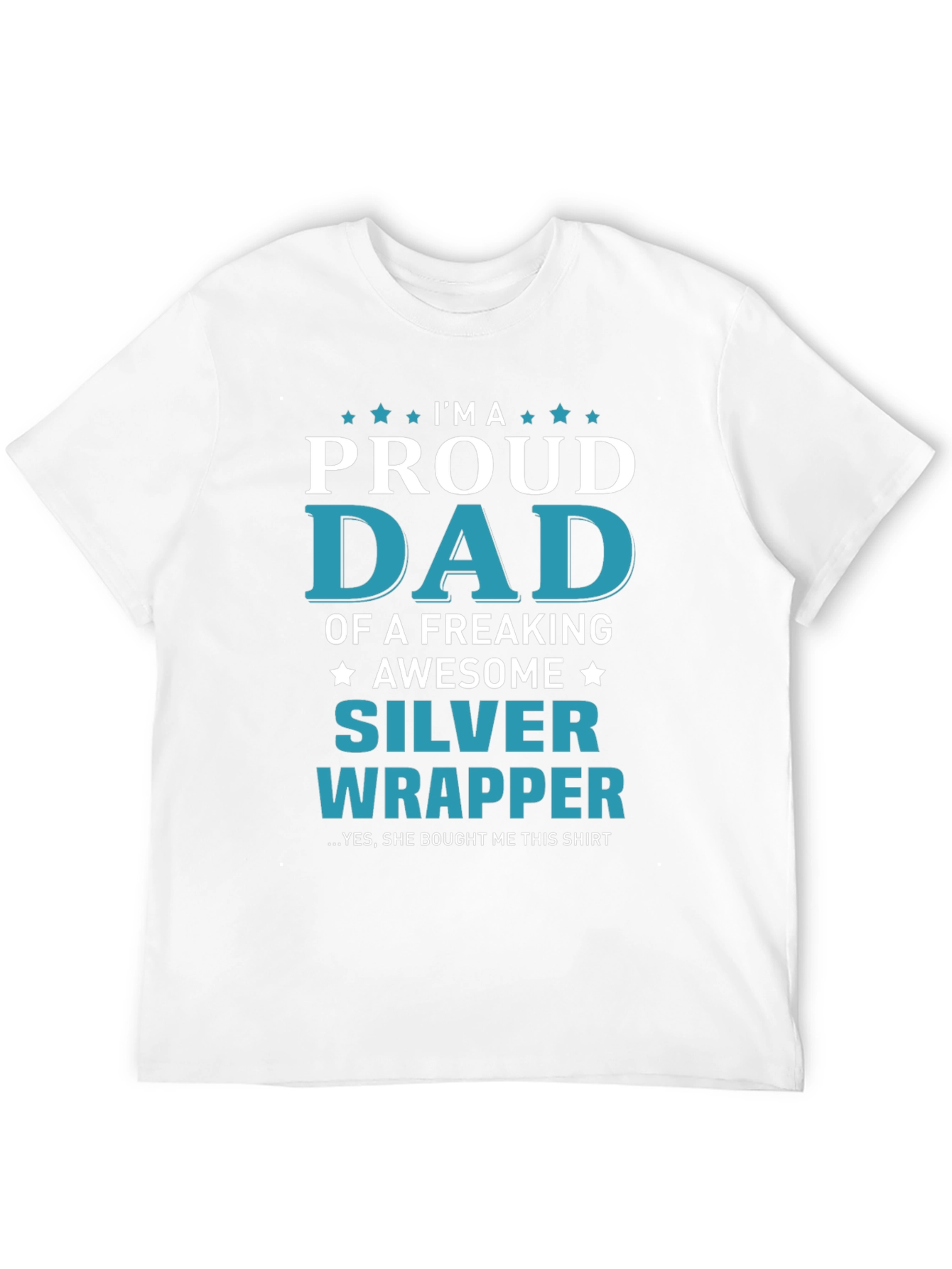 Camiseta Negra Proud Dad of a Silver Wrapper
