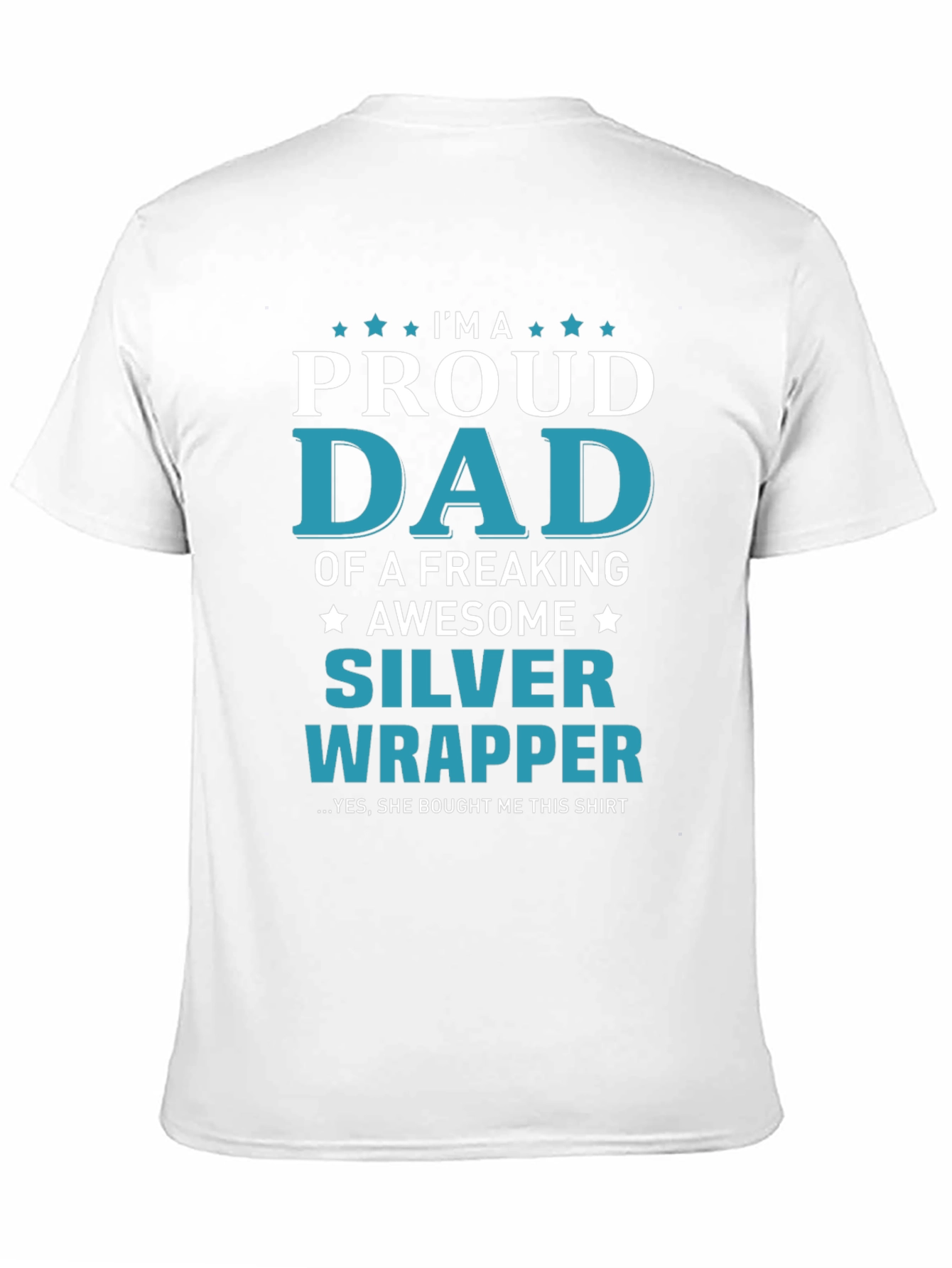 Camiseta Negra Proud Dad of a Silver Wrapper