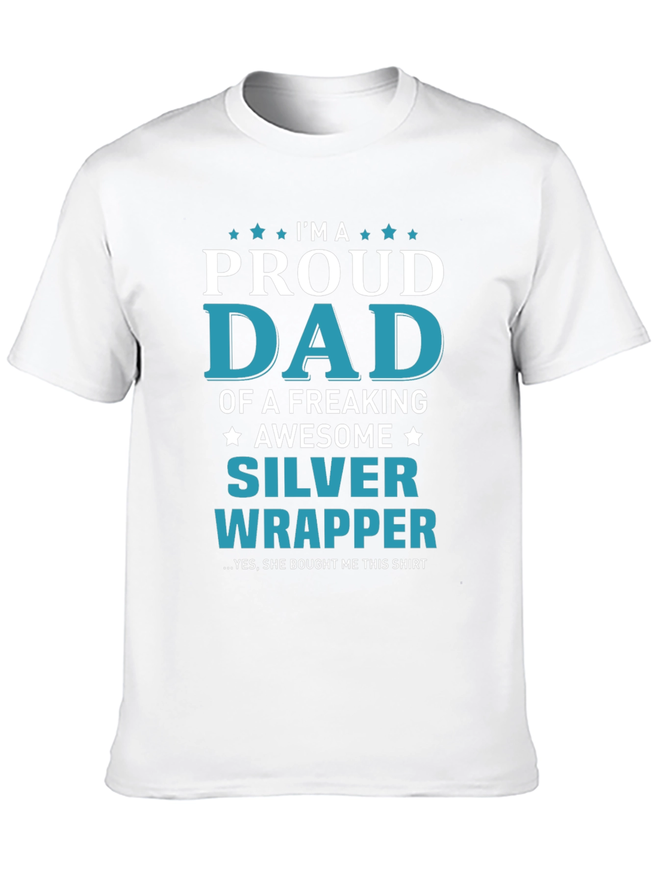 Camiseta Negra Proud Dad of a Silver Wrapper