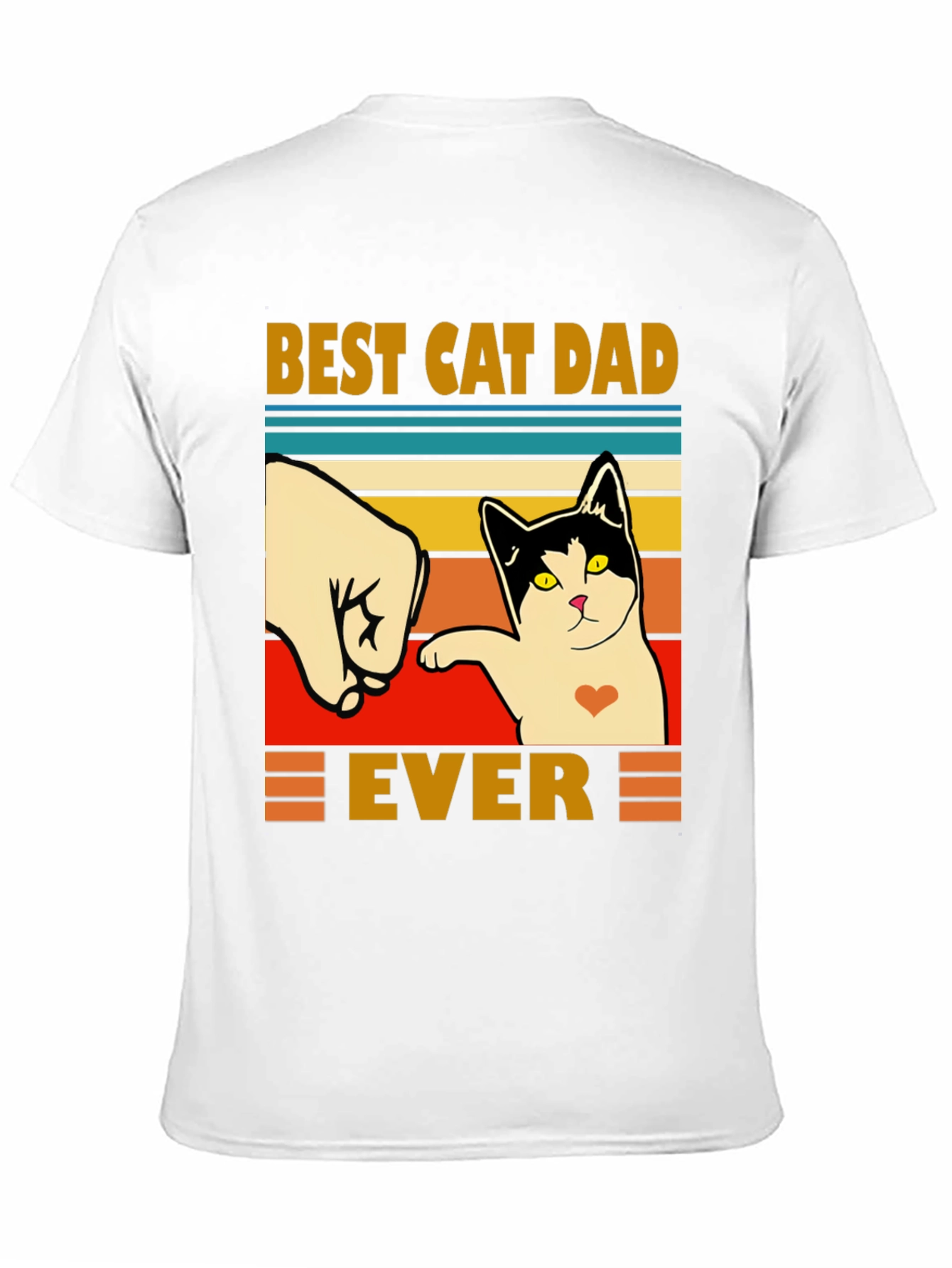 Camiseta Negra Best Cat Dad Ever