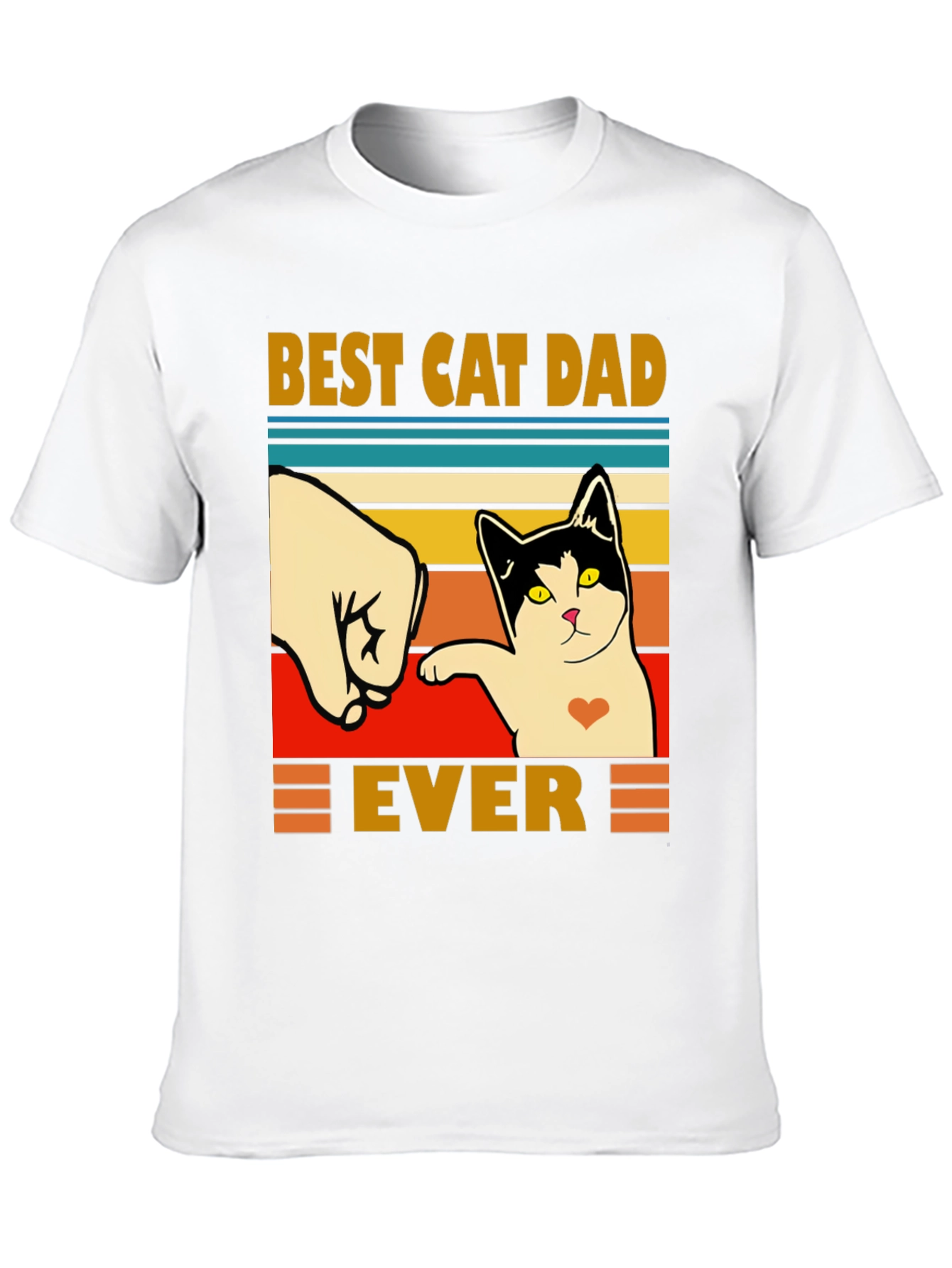 Camiseta Negra Best Cat Dad Ever