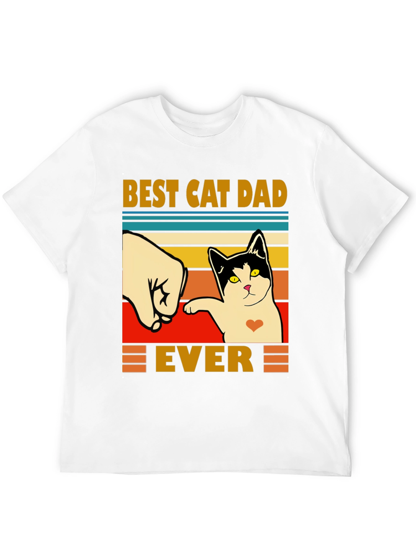 Camiseta Negra Best Cat Dad Ever