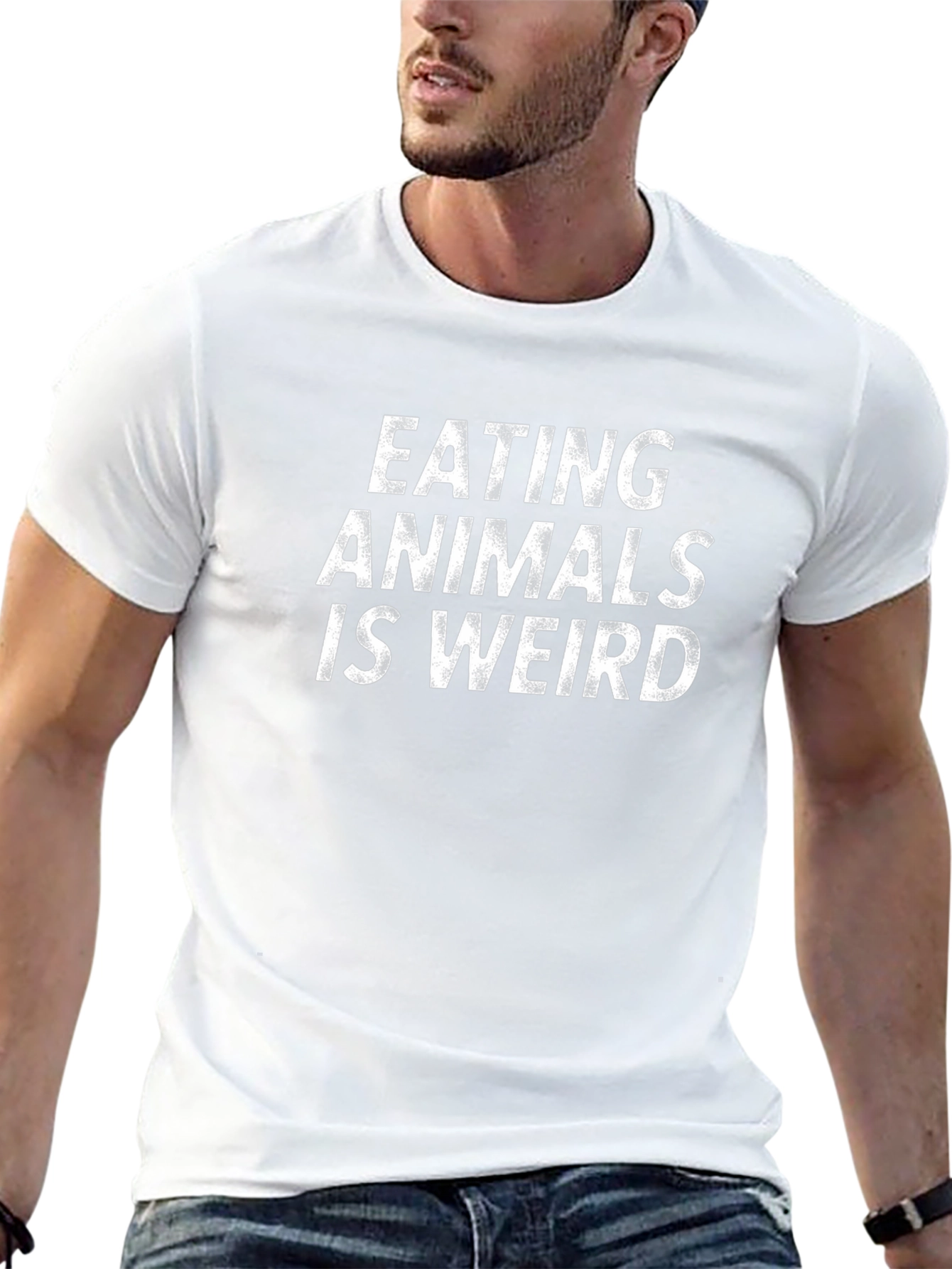Camiseta Negra: Eating Animals Is Weird