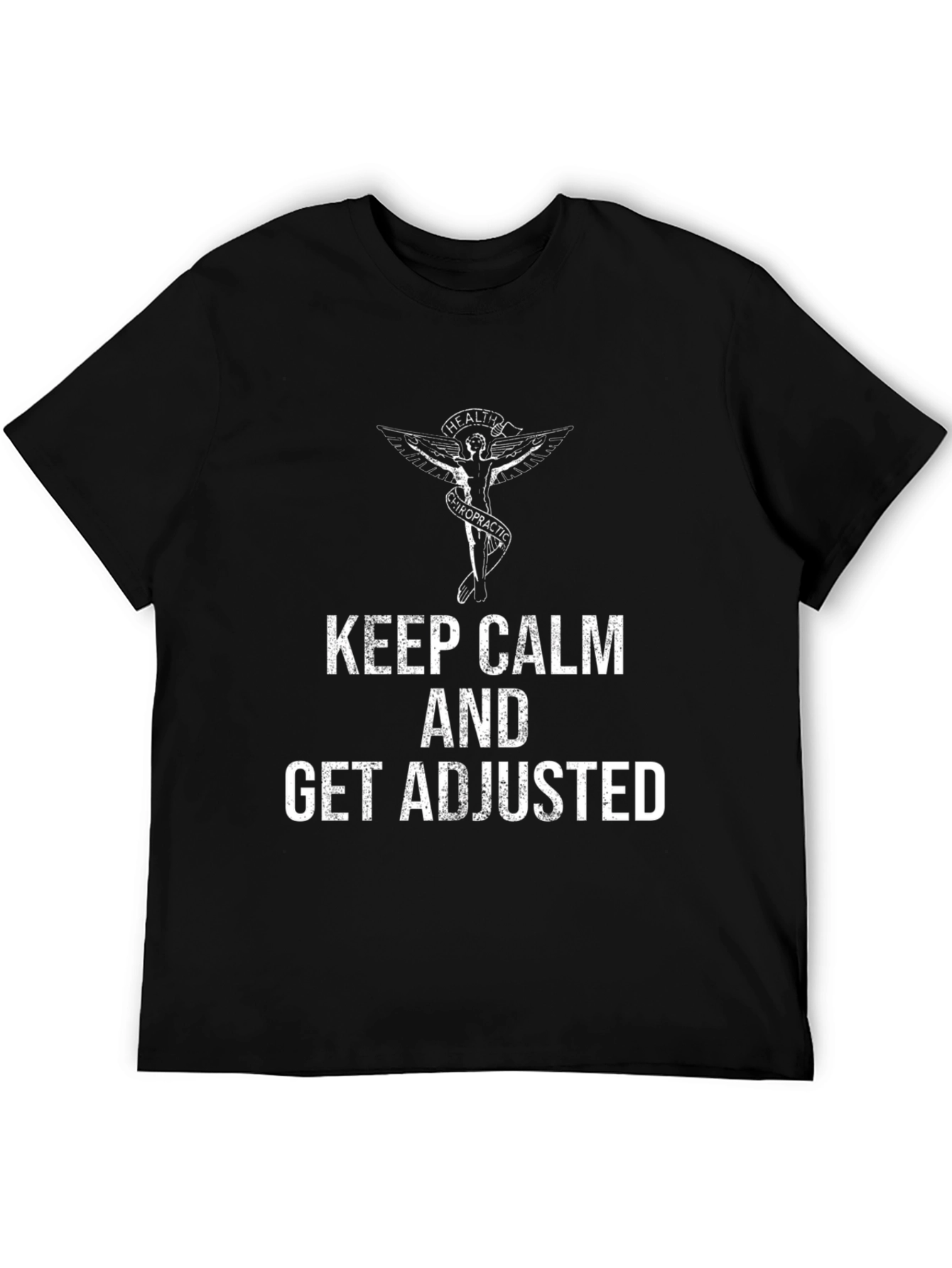 Camiseta Hombre Negra Keep Calm and Get Adjusted