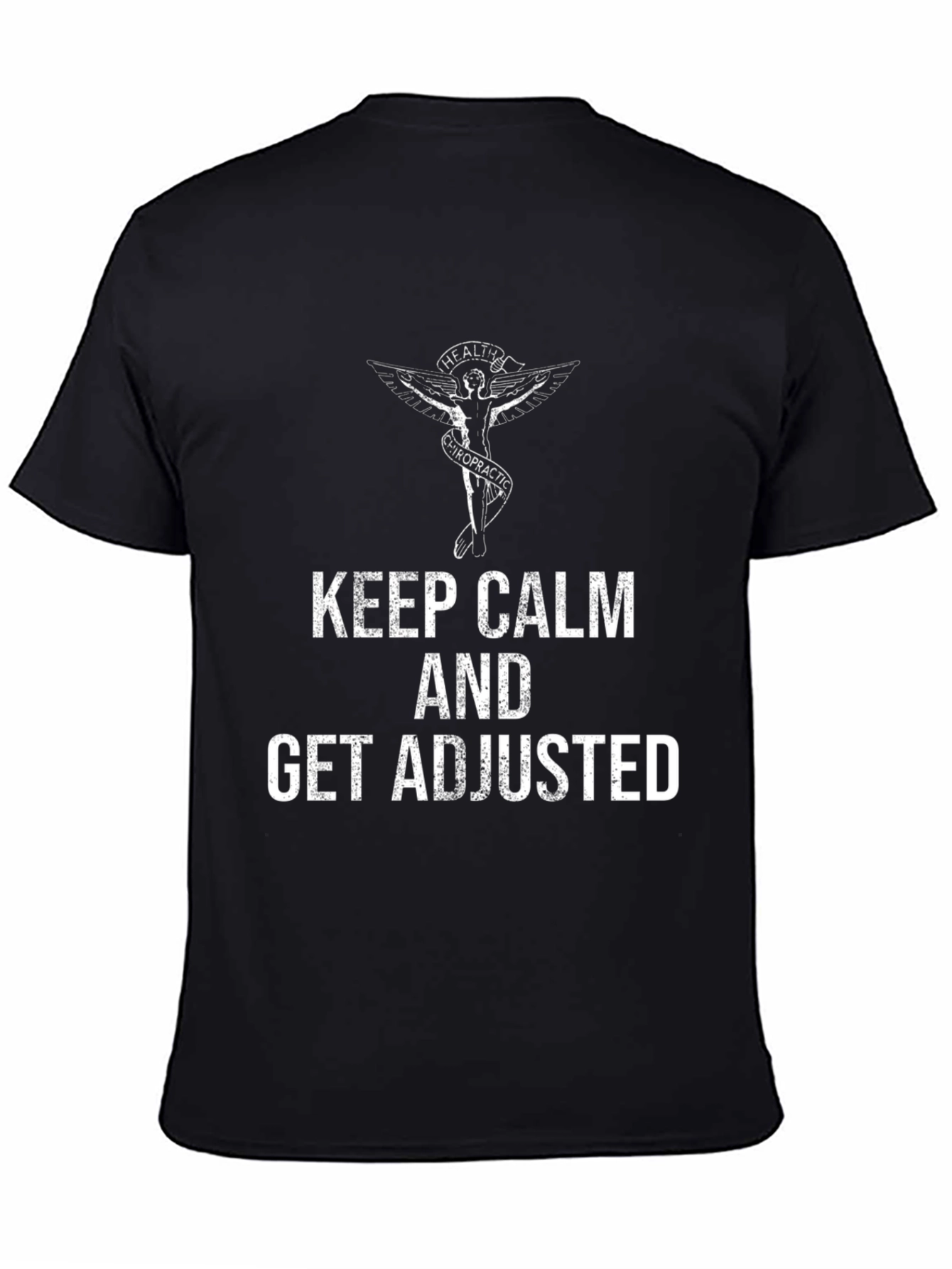 Camiseta Hombre Negra Keep Calm and Get Adjusted