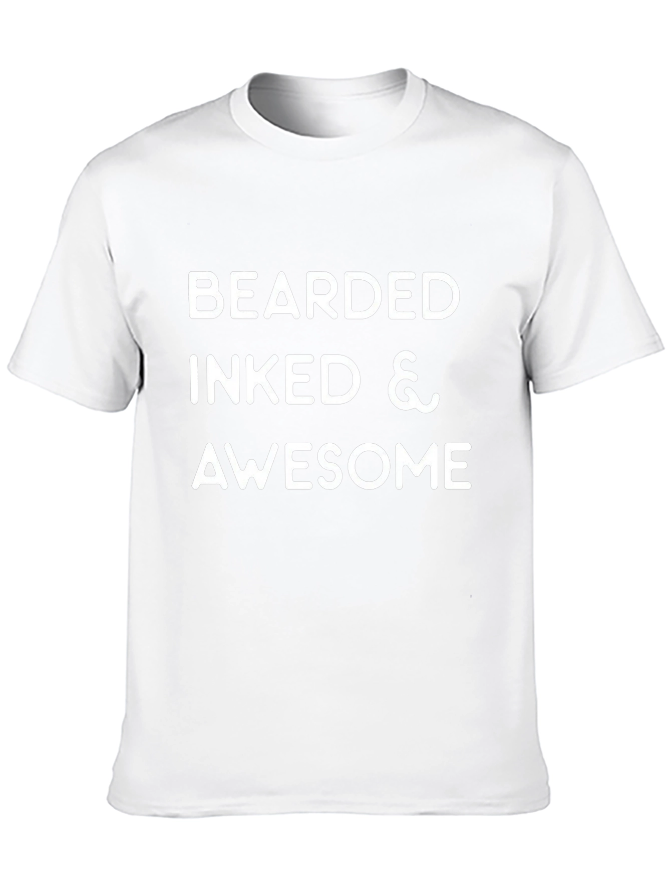 Camiseta Negra: Bearded Inked & Awesome