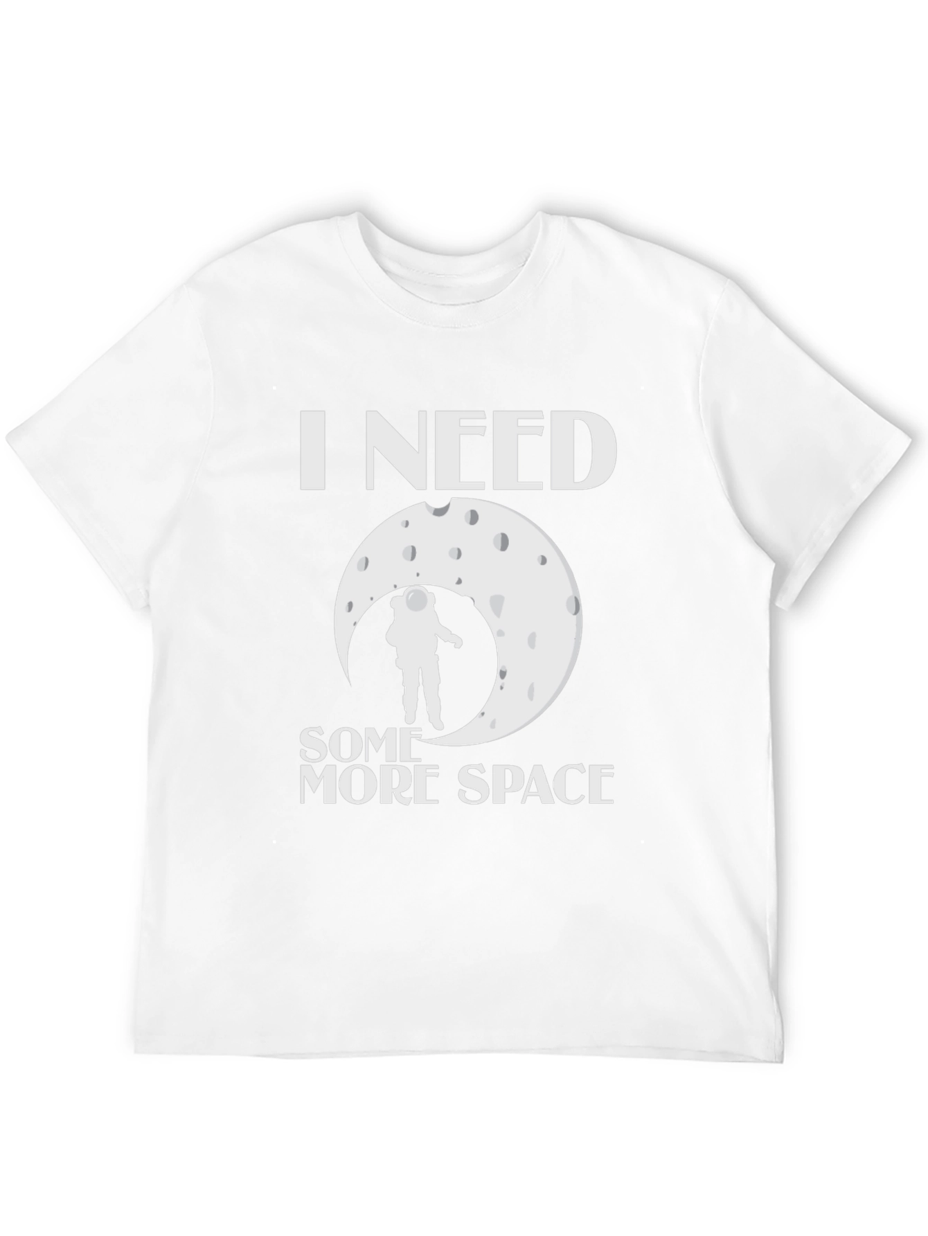 Camiseta Negra: Necesito Más Espacio - Diseño Astronauta