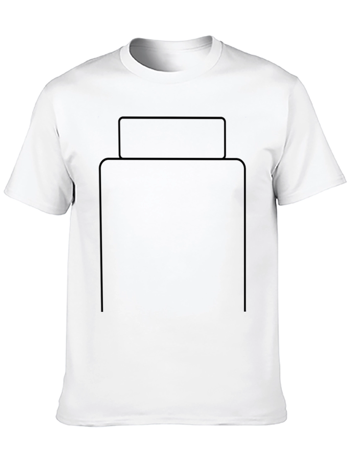 Camiseta Negra Estampado Moderno Hombre