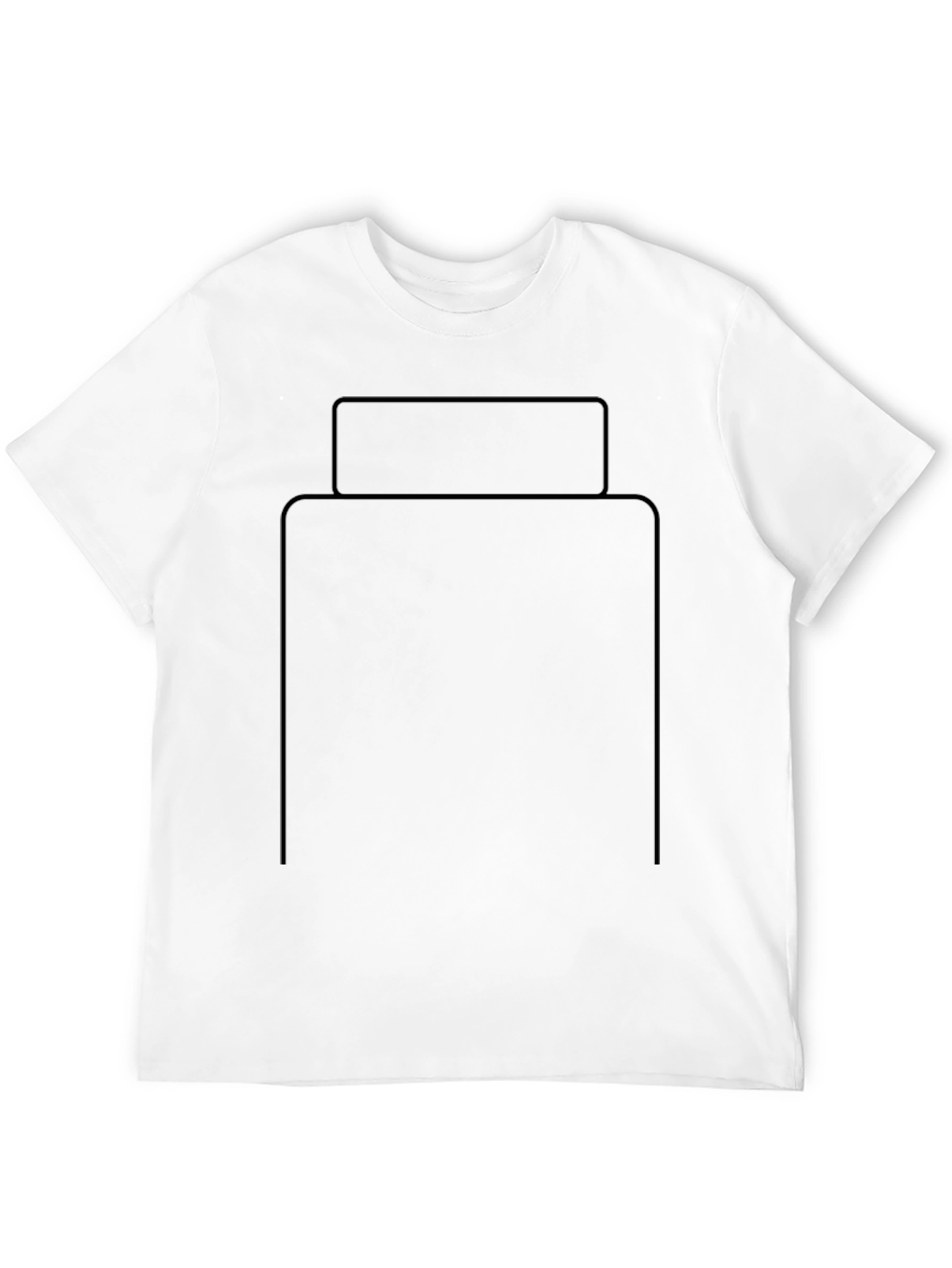 Camiseta Negra Estampado Moderno Hombre