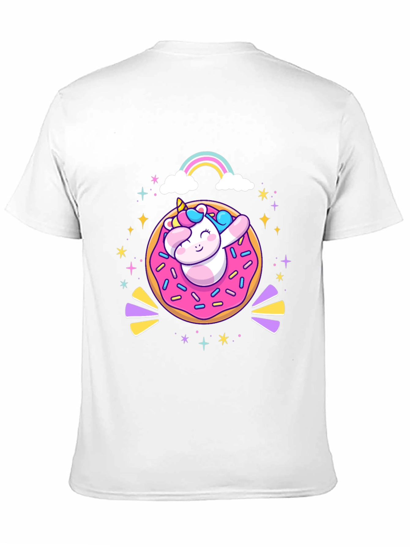 Camiseta Negra Unicornio Donut