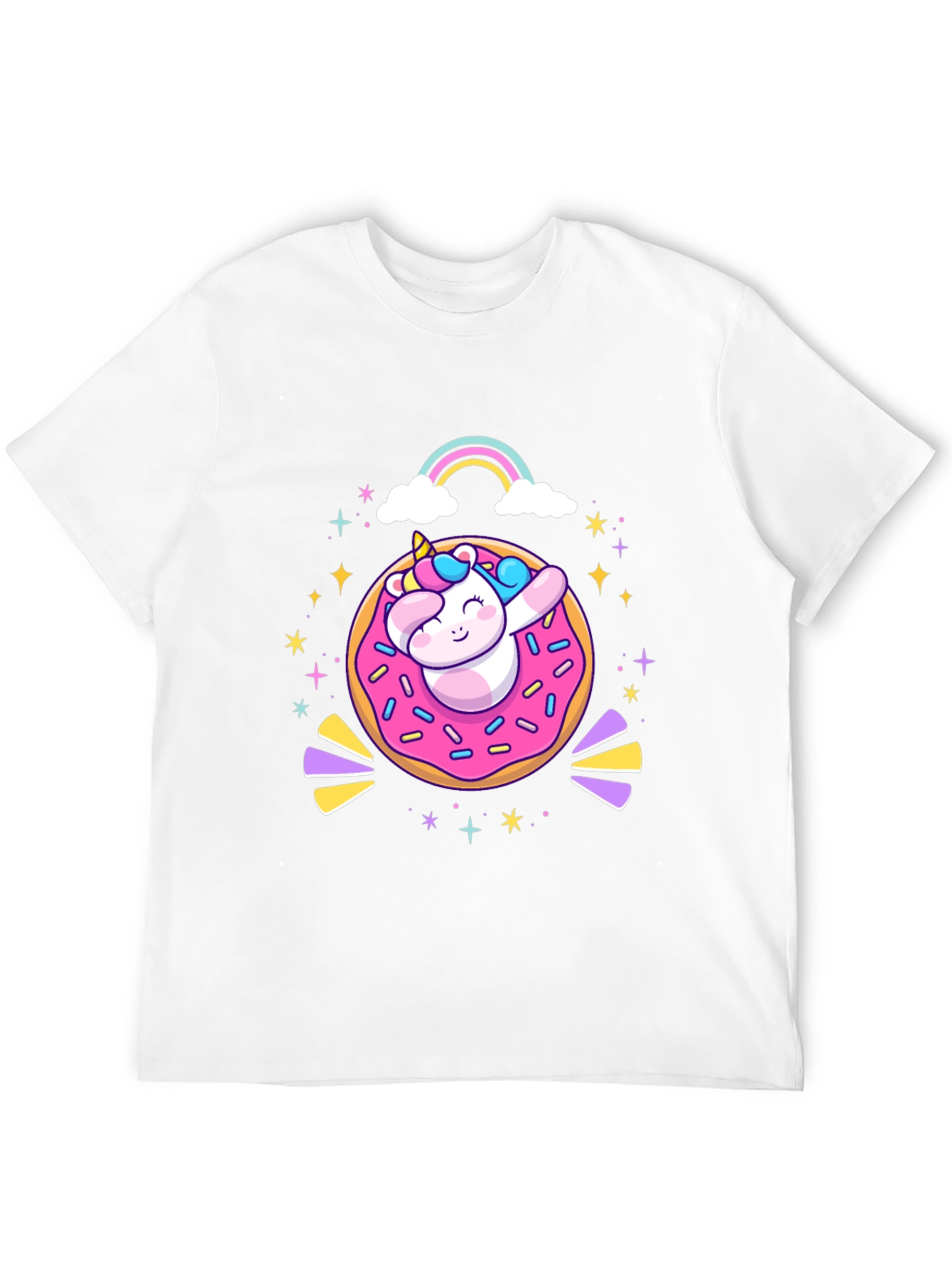 Camiseta Negra Unicornio Donut