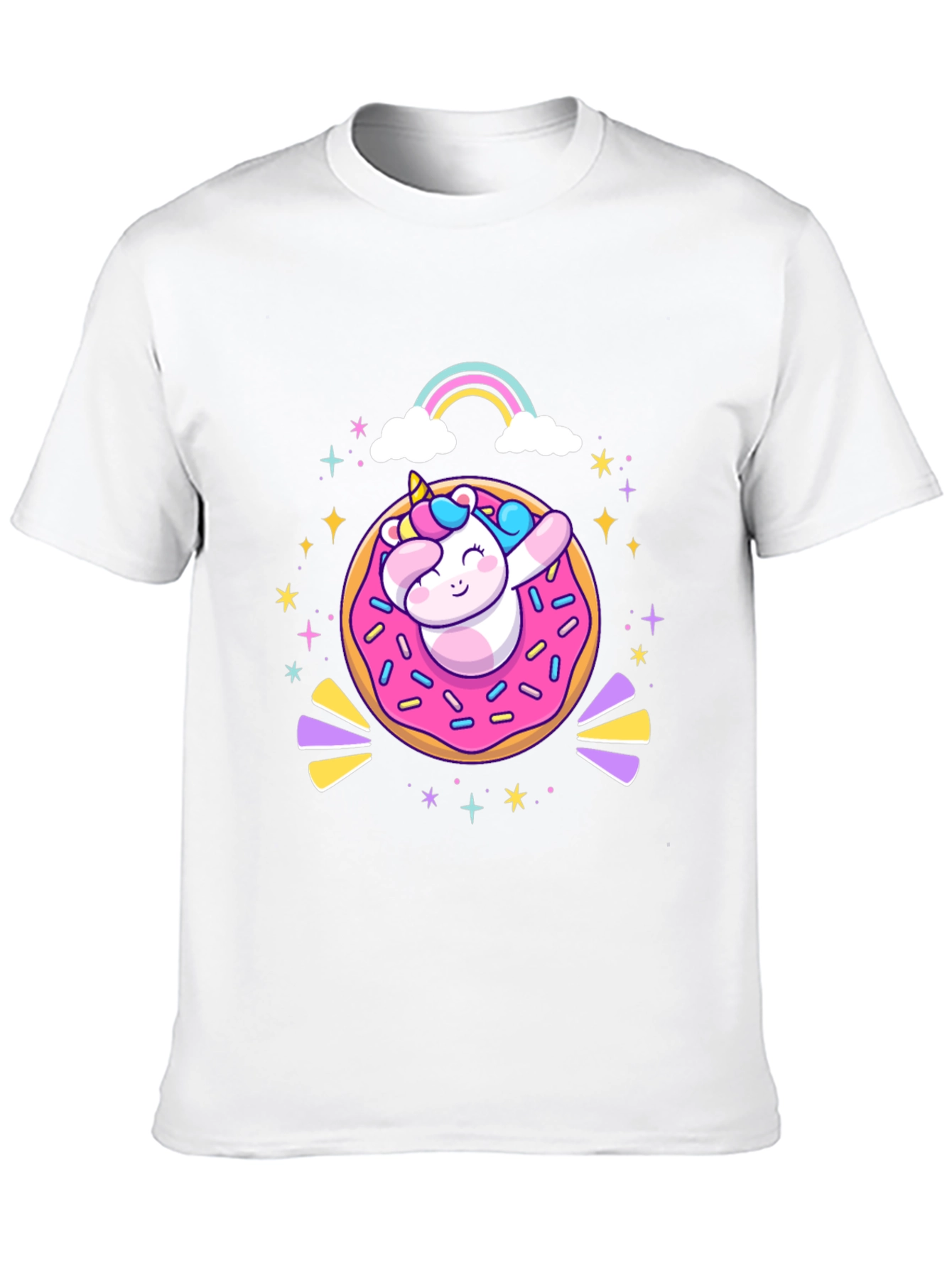 Camiseta Negra Unicornio Donut