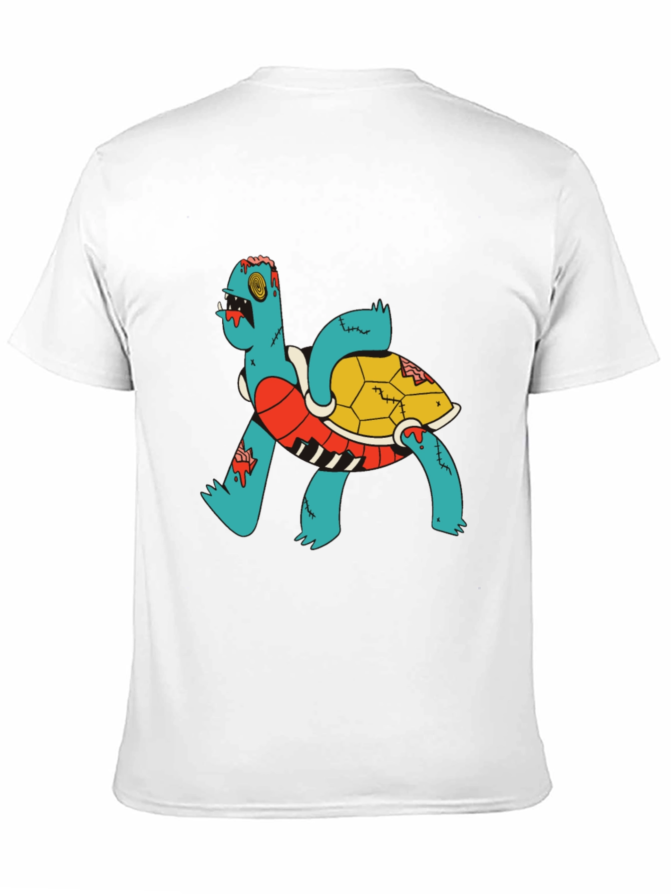 Camiseta Negra con Diseño de Tortuga Zombie
