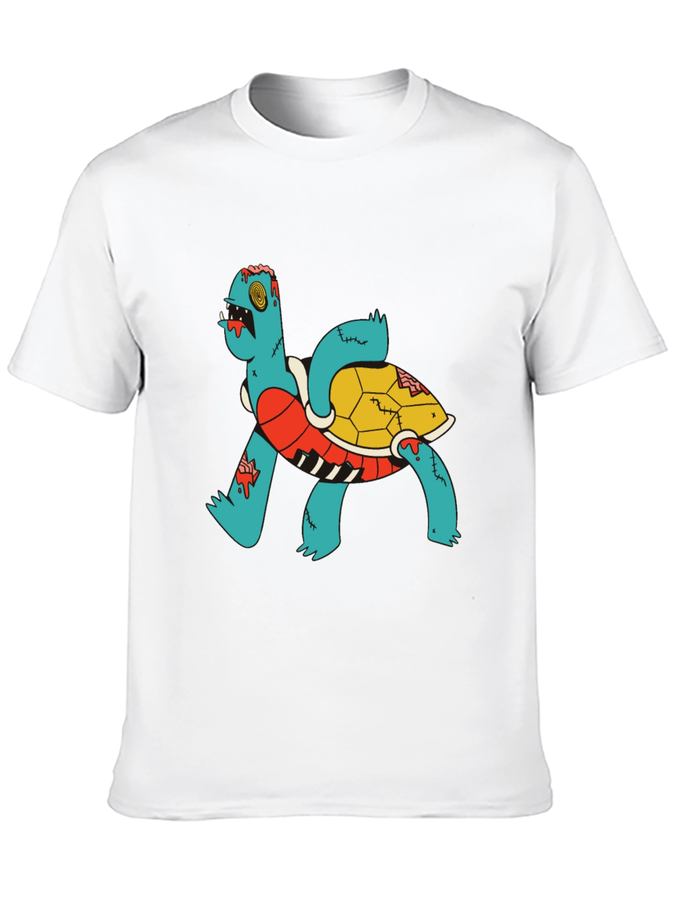 Camiseta Negra con Diseño de Tortuga Zombie