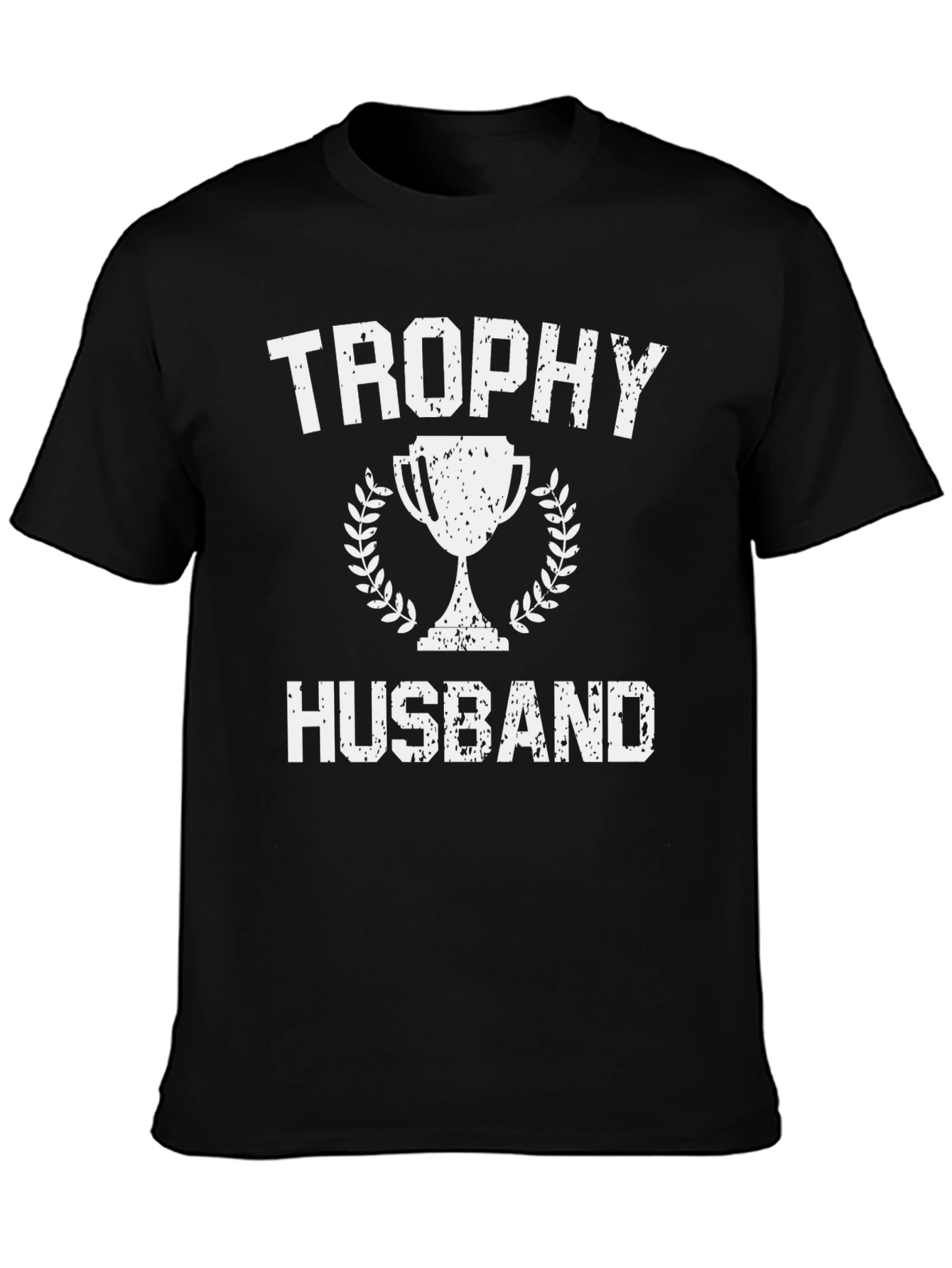Camiseta Hombre Trophy Husband Negra