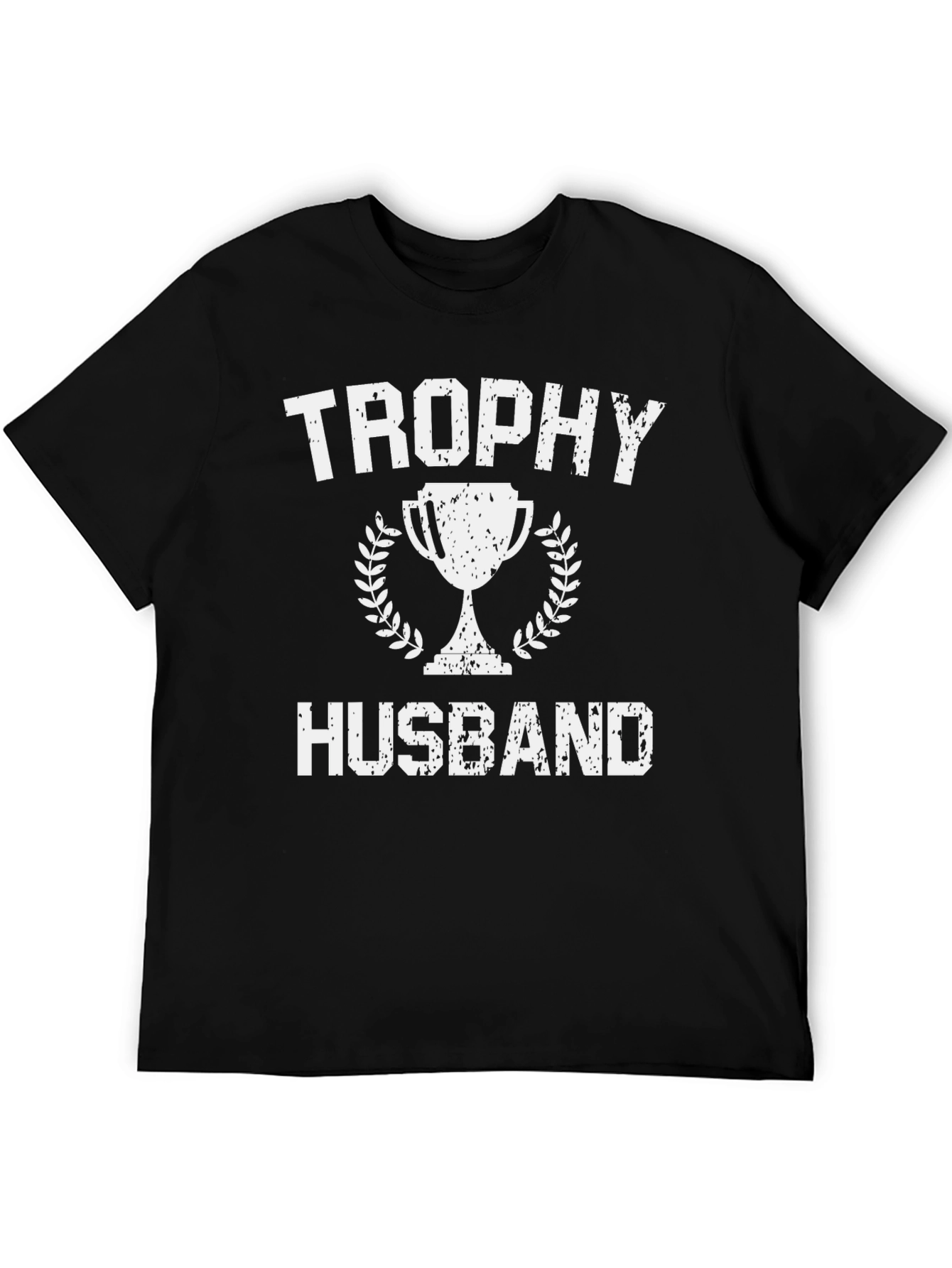 Camiseta Hombre Trophy Husband Negra