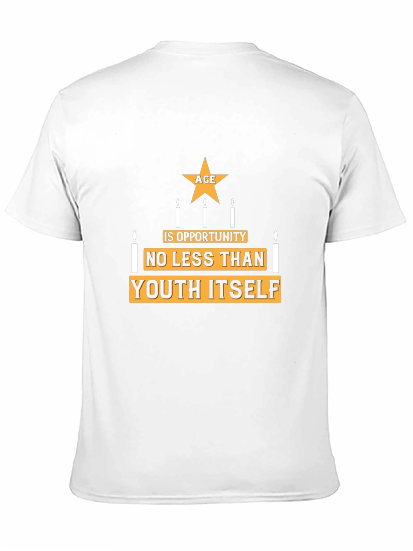 Camiseta Negra con Diseño La Edad es Oportunidad