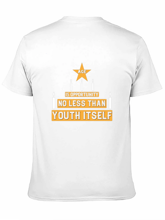 Camiseta Negra con Diseño La Edad es Oportunidad
