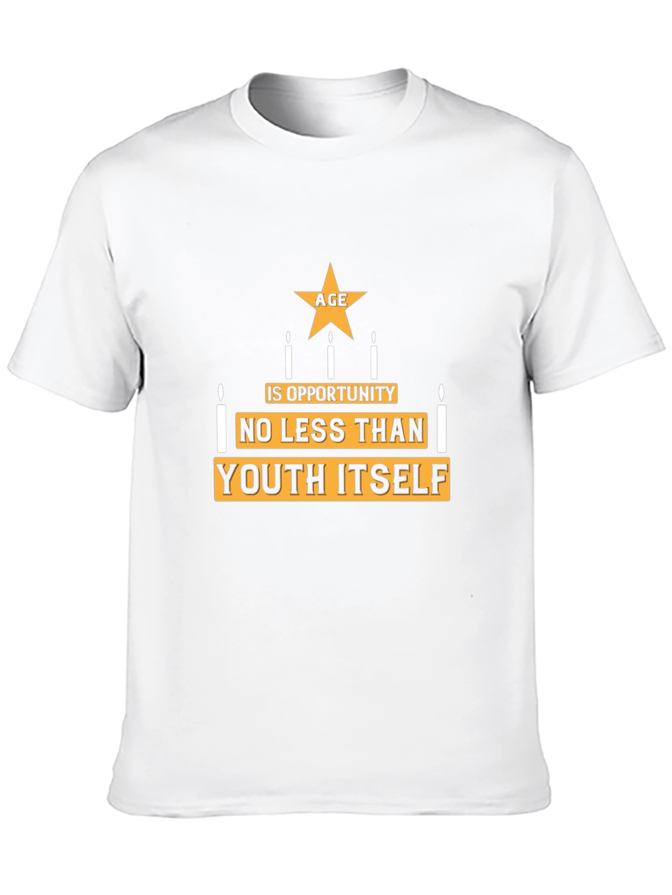 Camiseta Negra con Diseño La Edad es Oportunidad