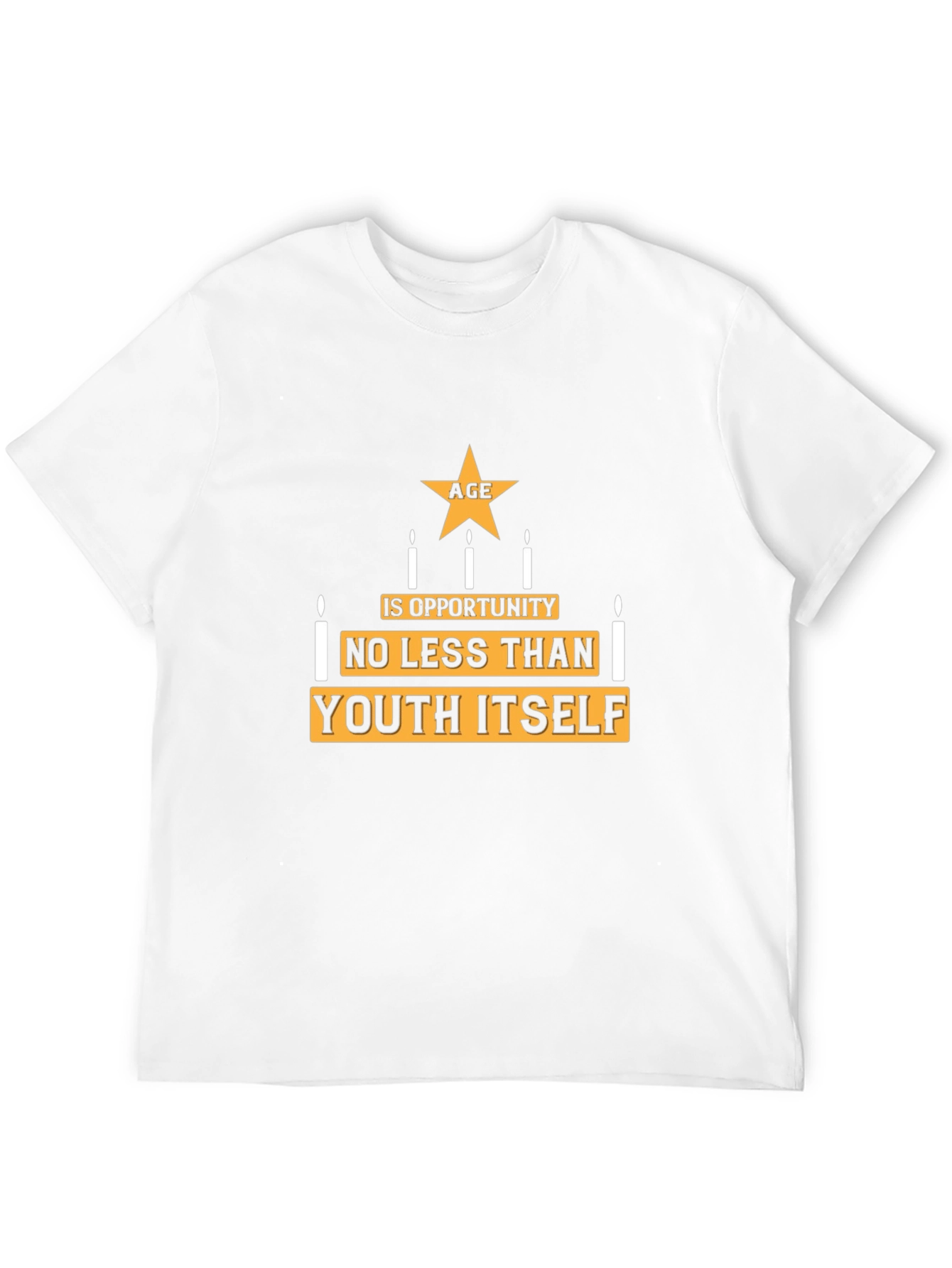 Camiseta Negra con Diseño La Edad es Oportunidad