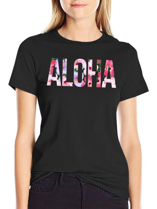 Camiseta Negra Aloha Floral Hombre