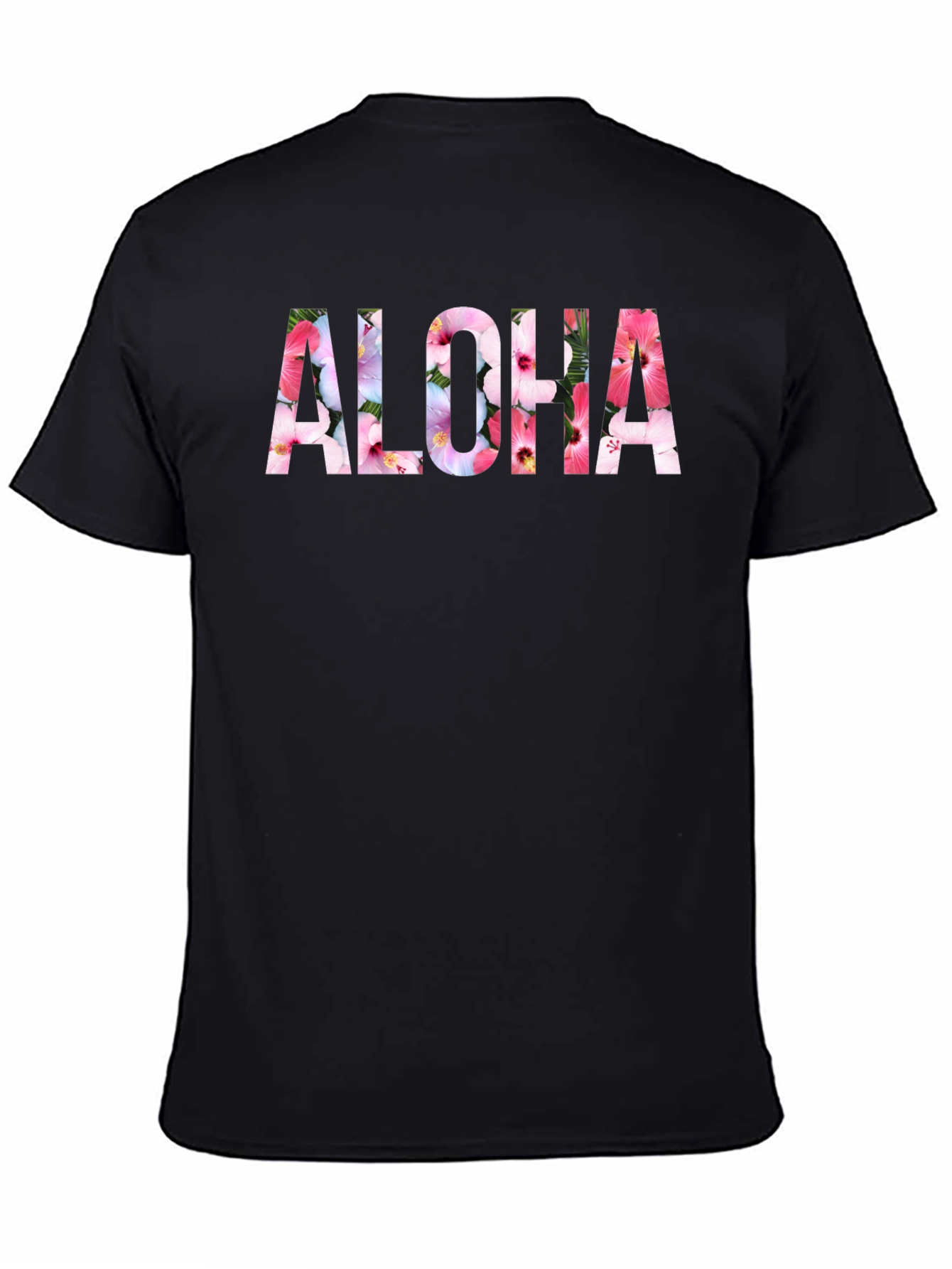 Camiseta Negra Aloha Floral Hombre