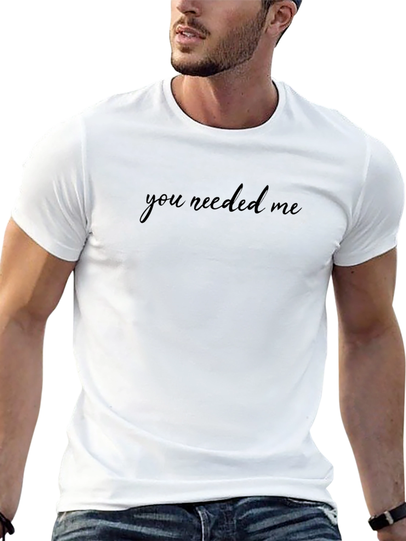 Camiseta Negra You Needed Me Casual