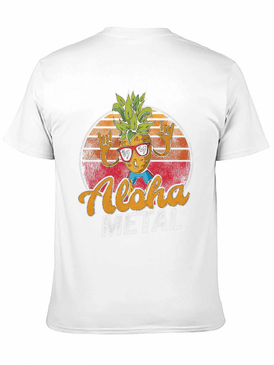 Camiseta Aloha Metal Pineapple Rock