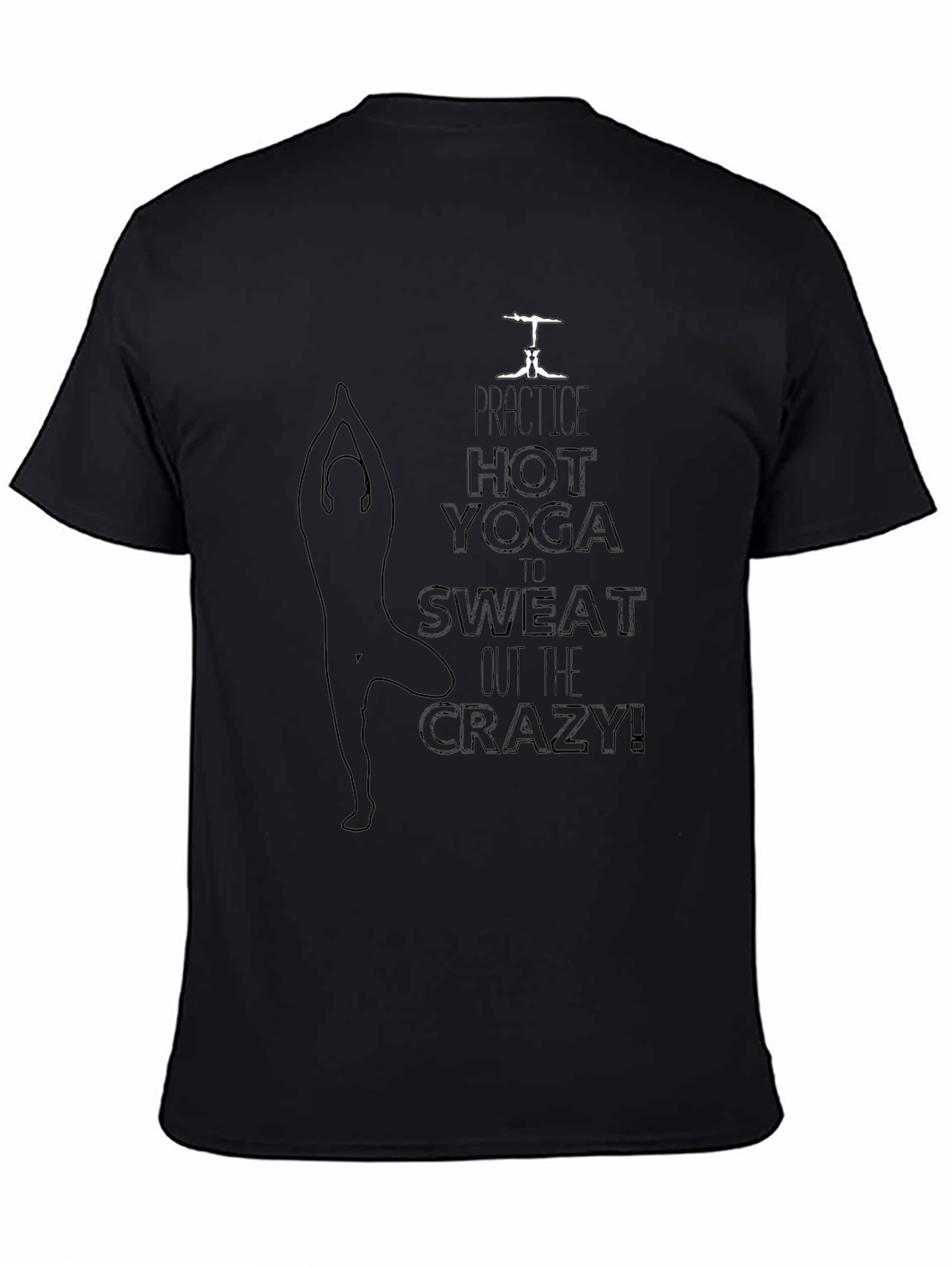 Camiseta Negra Yoga Caliente Anti Estrés