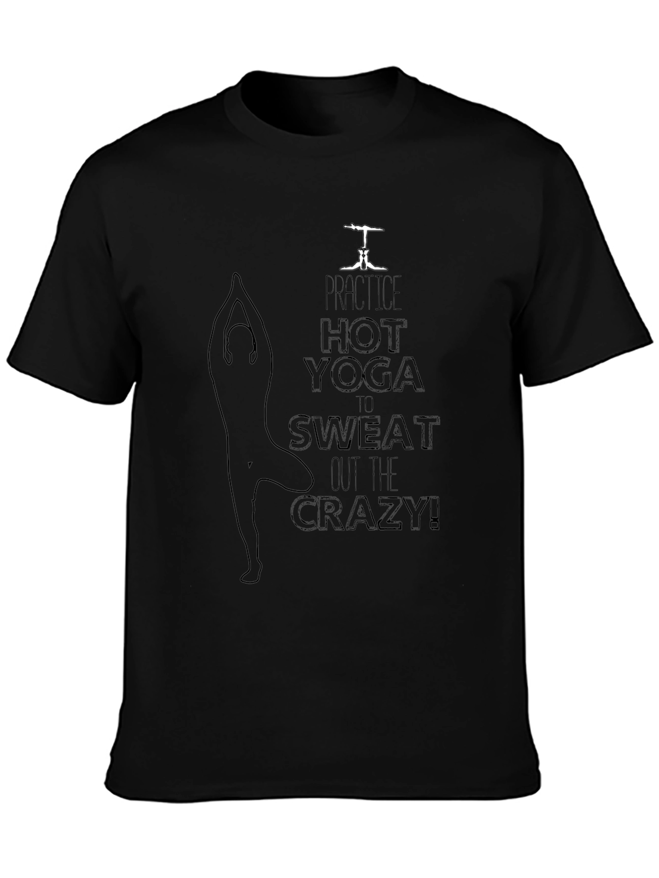 Camiseta Negra Yoga Caliente Anti Estrés