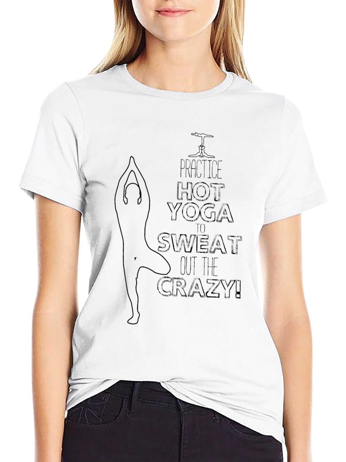 Camiseta Negra Yoga Caliente Anti Estrés