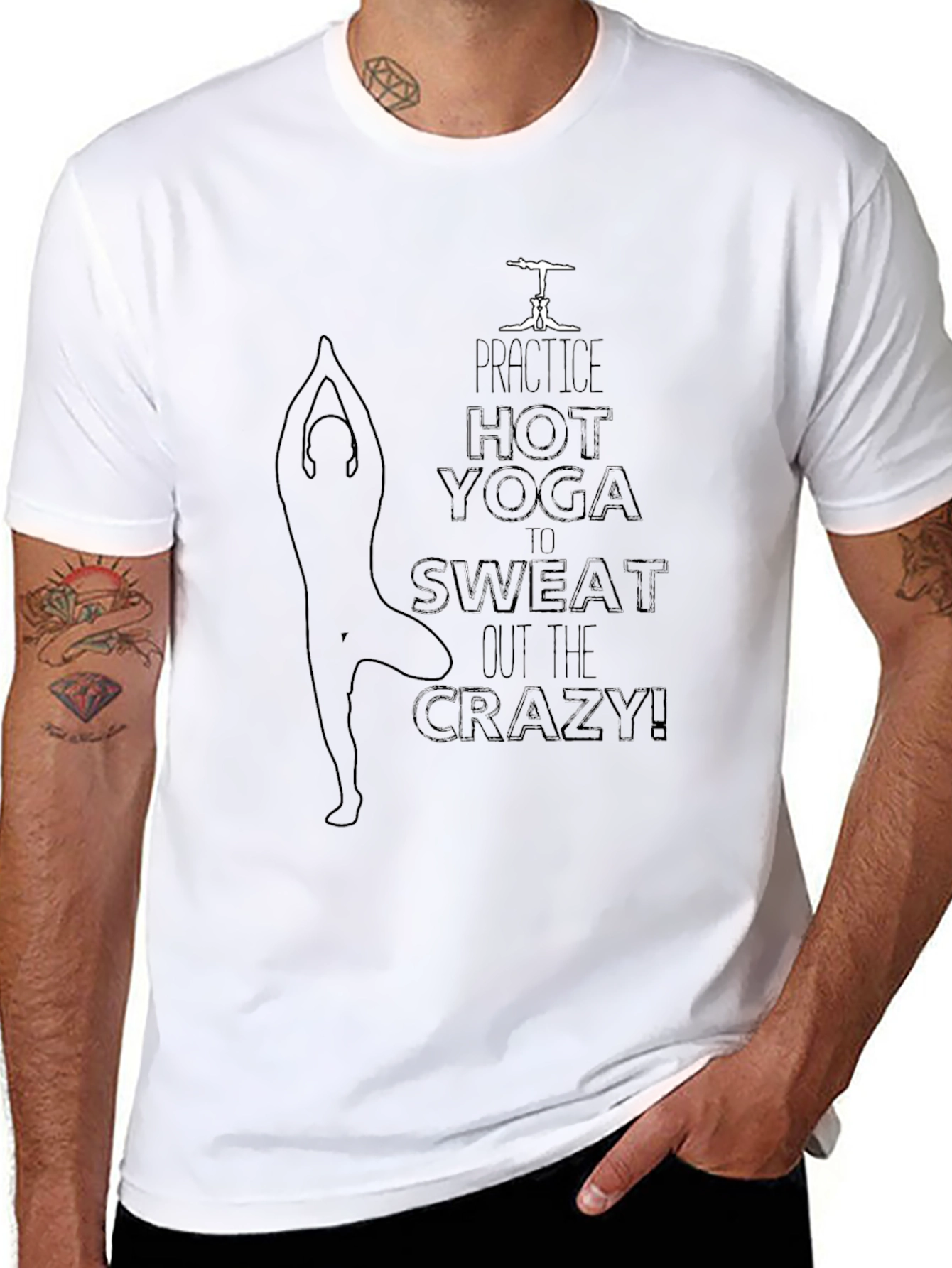 Camiseta Negra Yoga Caliente Anti Estrés