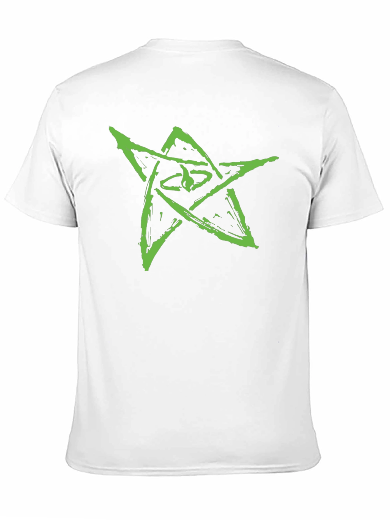 Camiseta Negra con Diseño de Estrella Verde