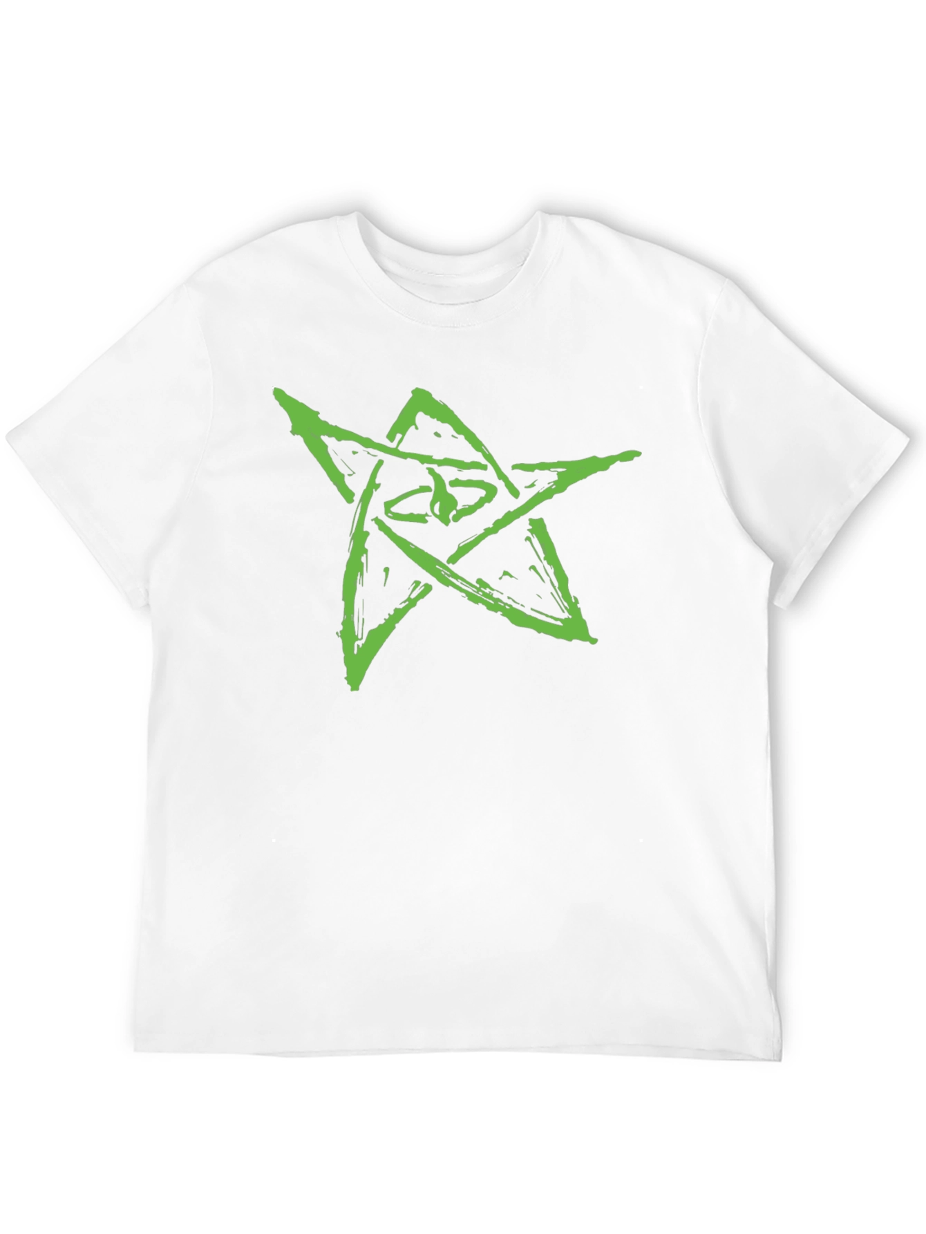 Camiseta Negra con Diseño de Estrella Verde