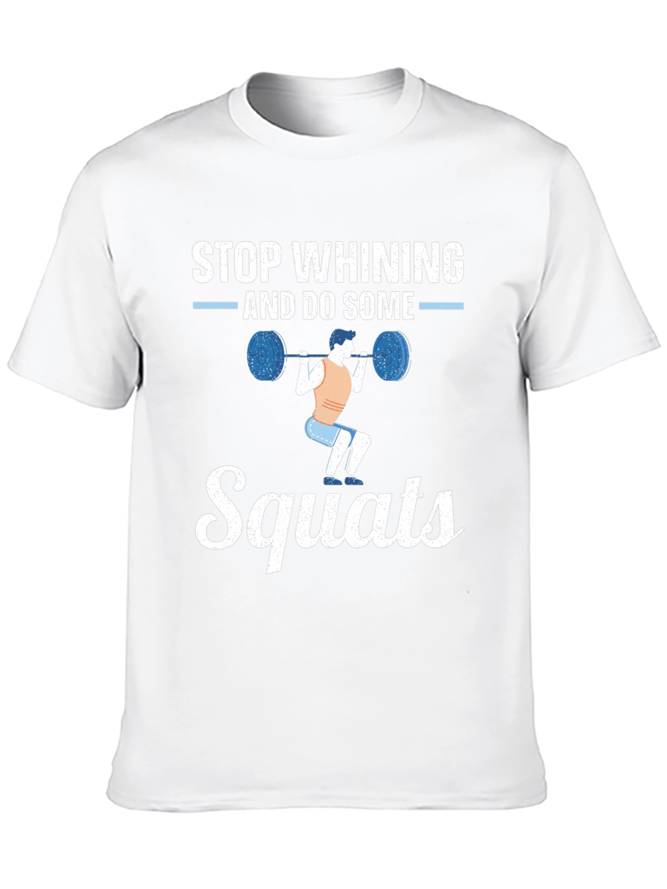 Camiseta Hombre Negra con Diseño Motivacional Squats